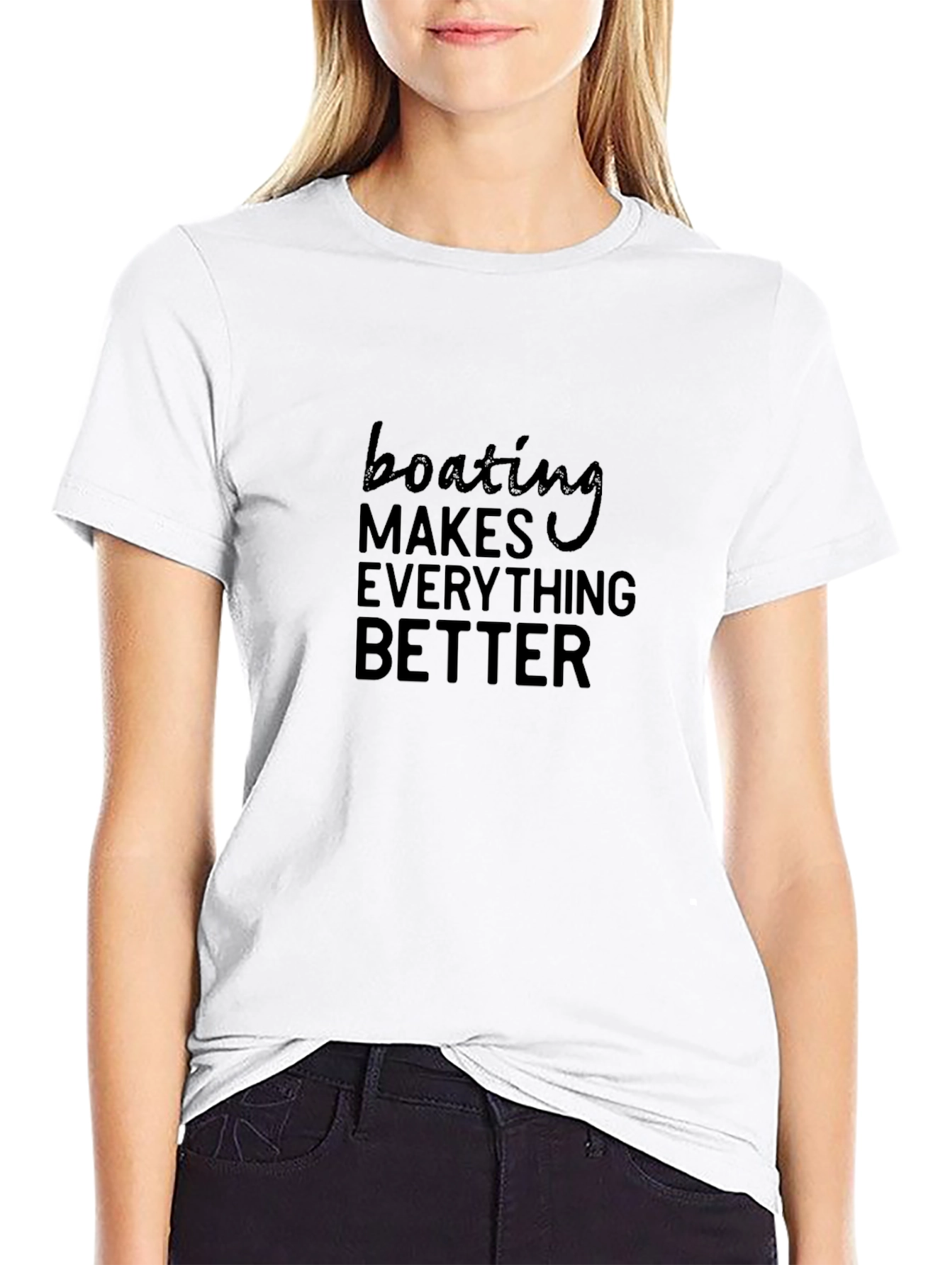 Boating Makes Everything Better T-Shirt - Black