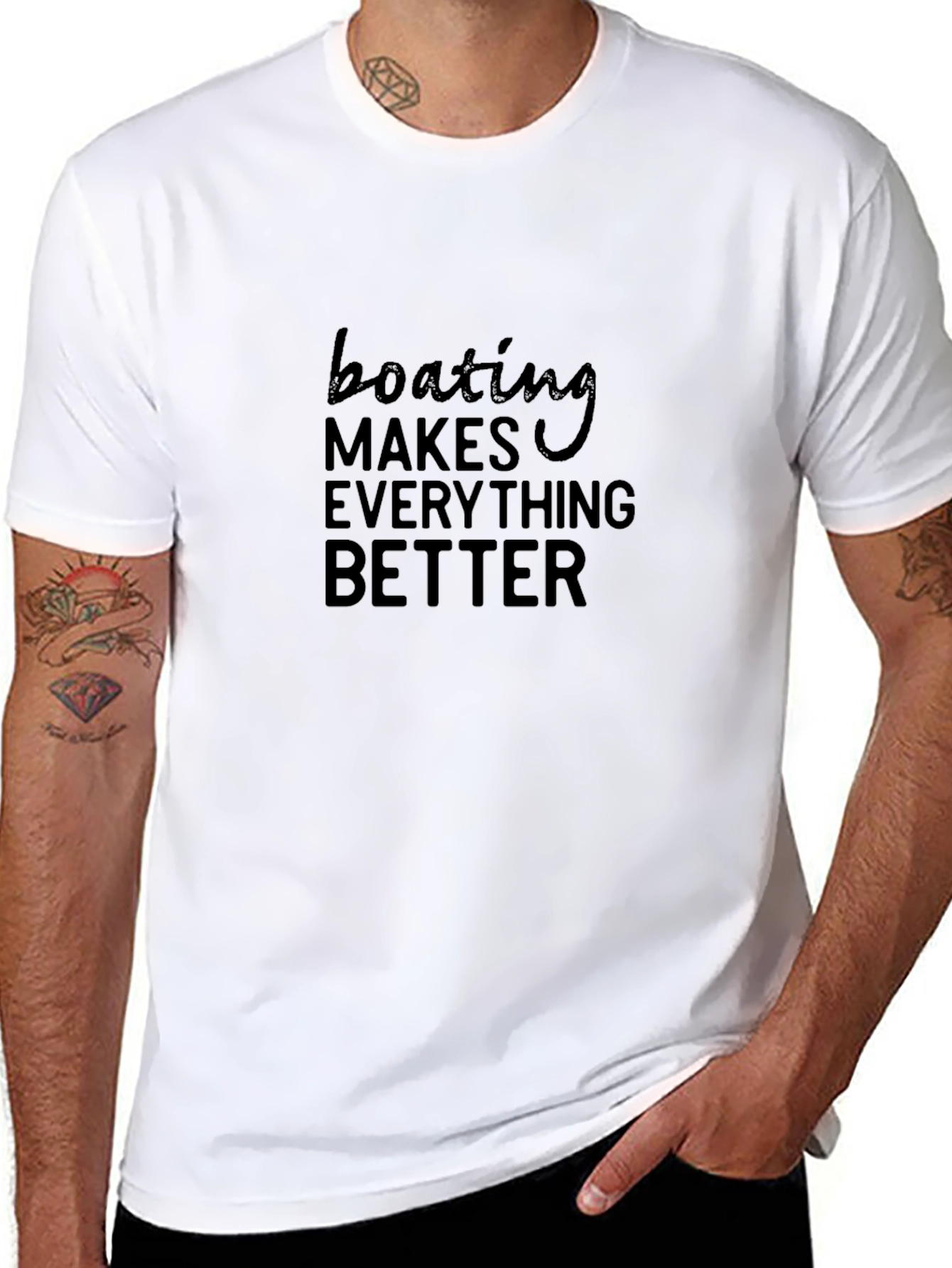 Boating Makes Everything Better T-Shirt - Black