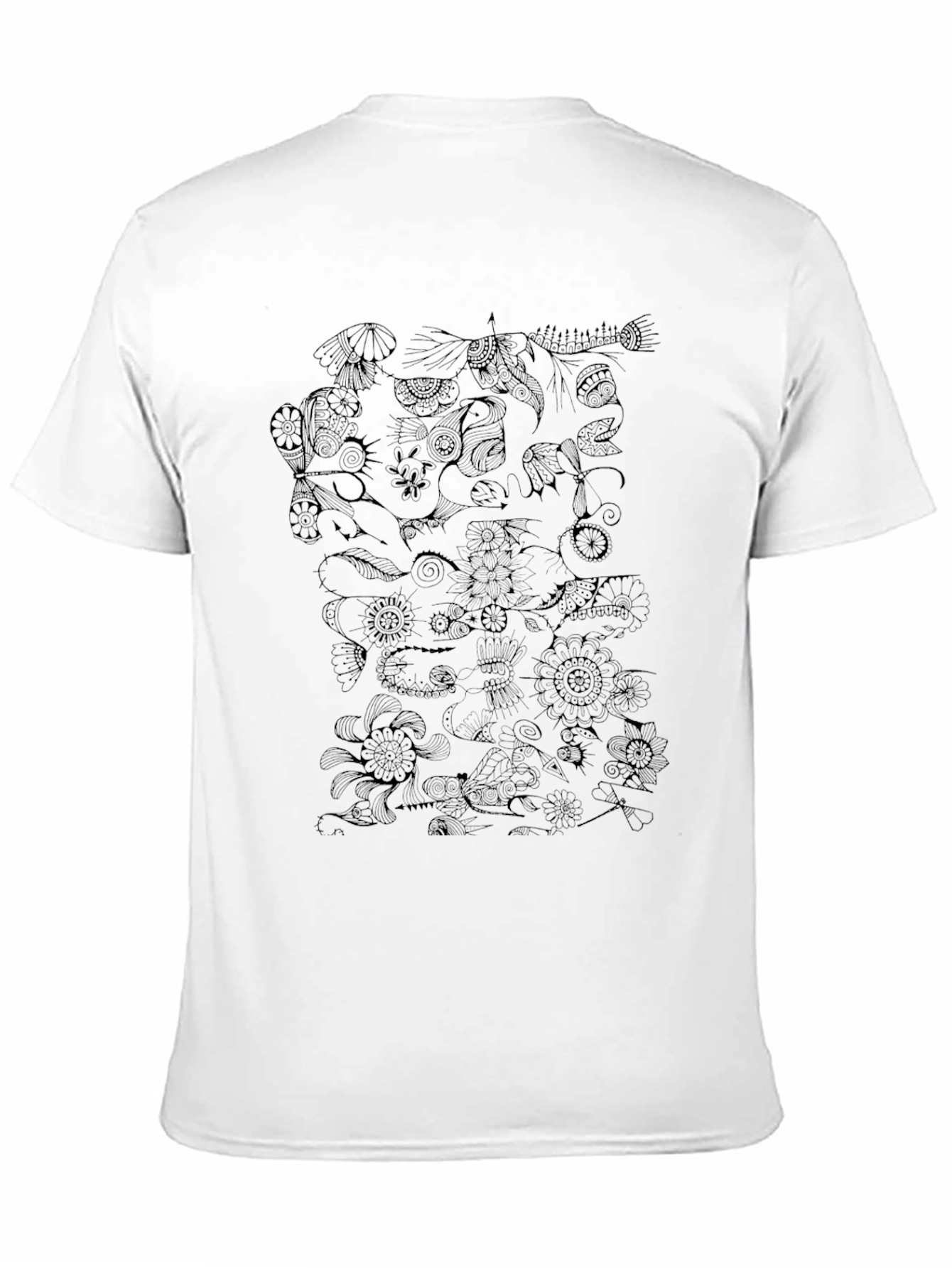 Abstract Print Black T-Shirt