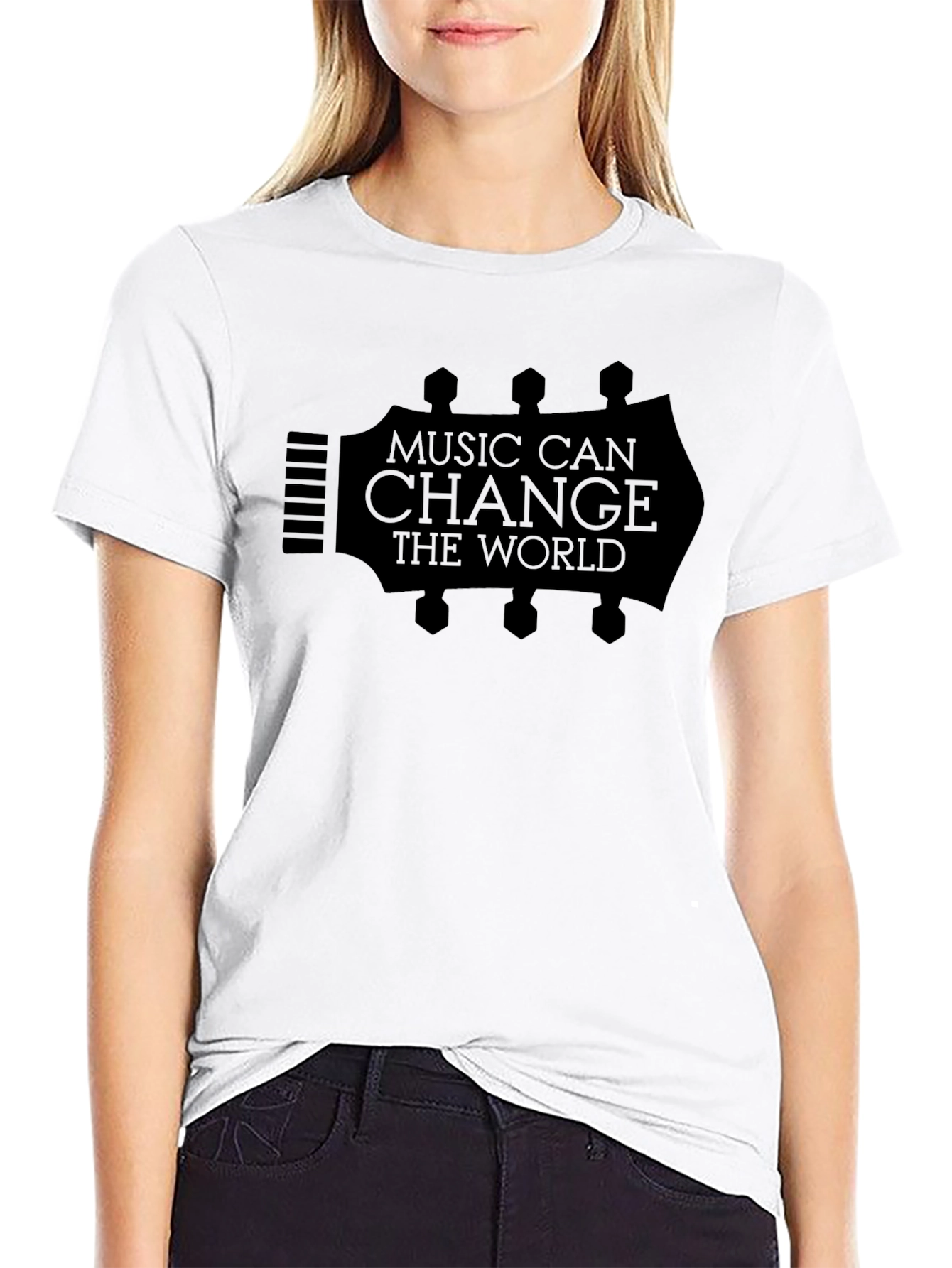 Music Can Change the World Tee - Black