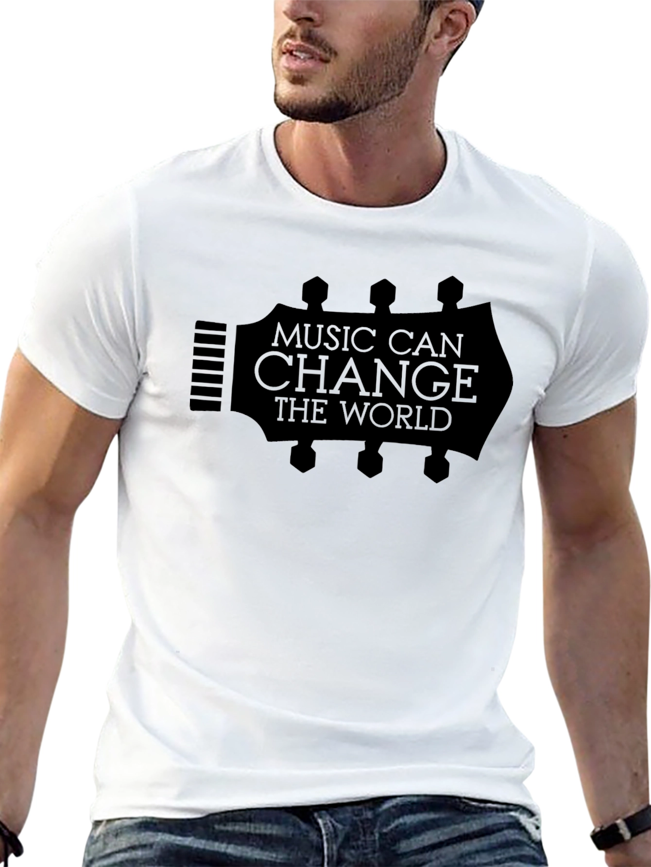 Music Can Change the World Tee - Black