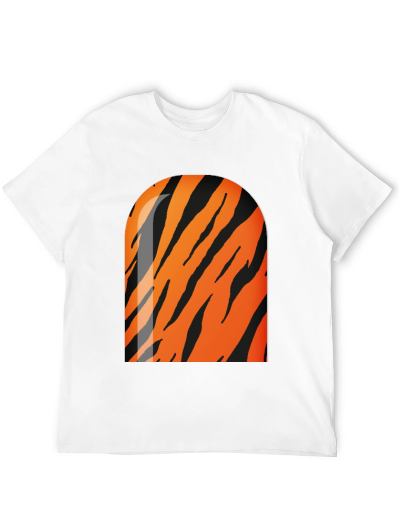 Cool Tiger Stripe Graphic Black T-Shirt