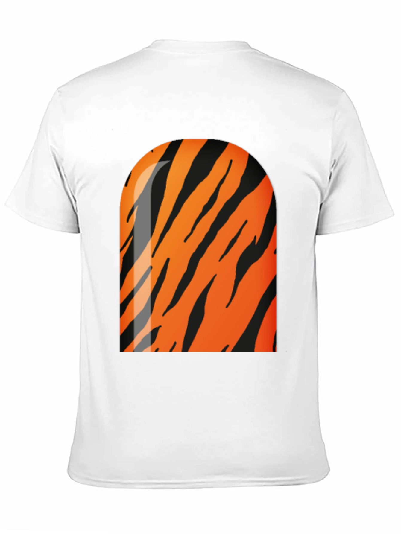 Cool Tiger Stripe Graphic Black T-Shirt