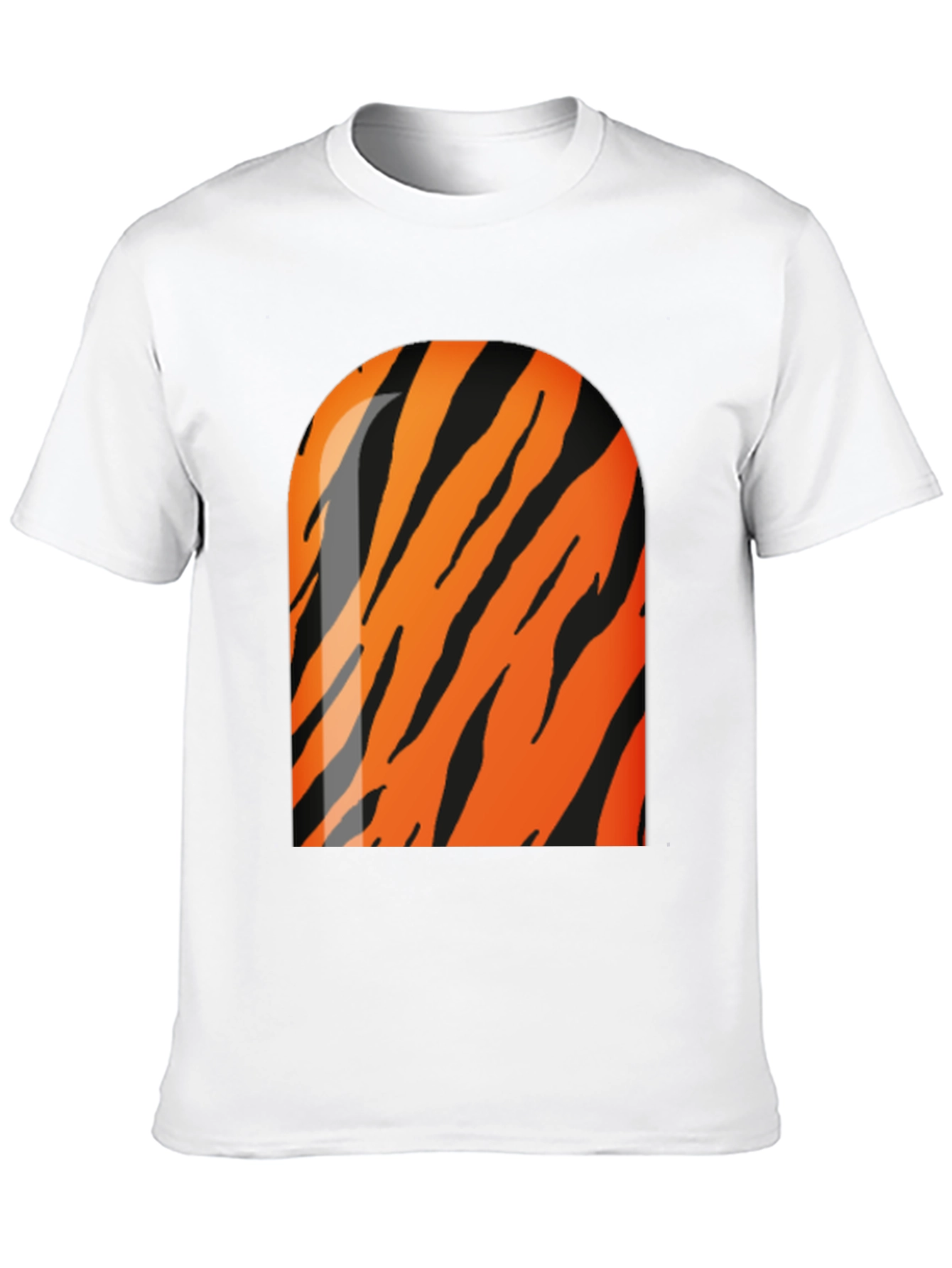 Cool Tiger Stripe Graphic Black T-Shirt