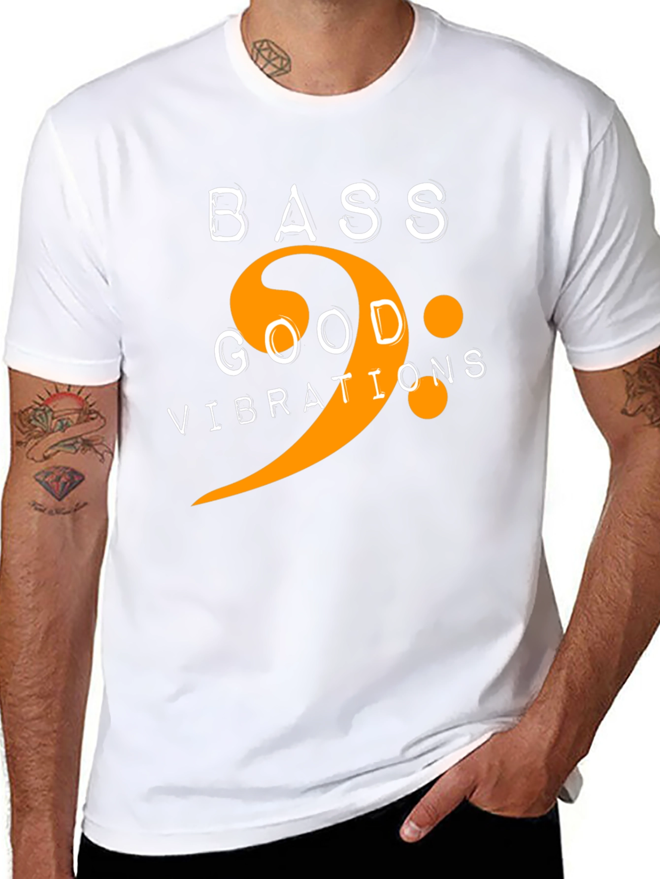 Bass Good Vibrations Graphic Tee - Music Lover Shirt