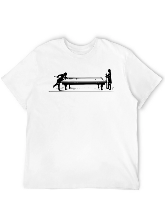Billiards Player Graphic T-Shirt - Classic Style