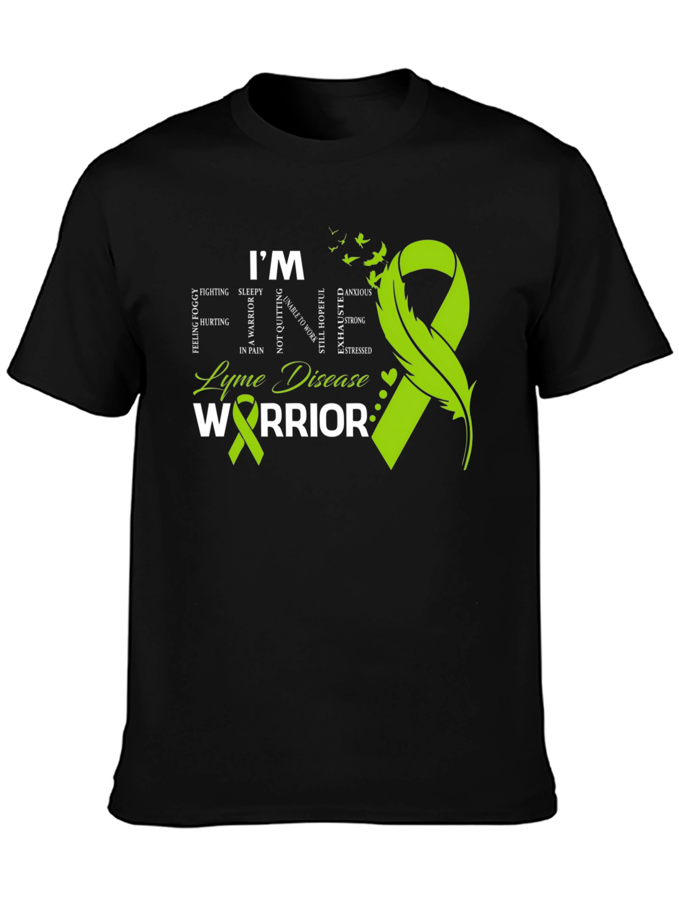 Lyme Disease Warrior T-Shirt - Awareness Ribbon