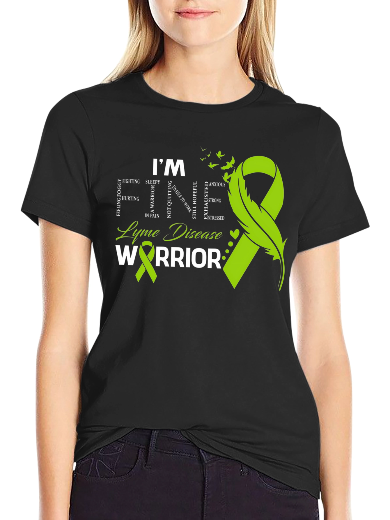 Lyme Disease Warrior T-Shirt - Awareness Ribbon