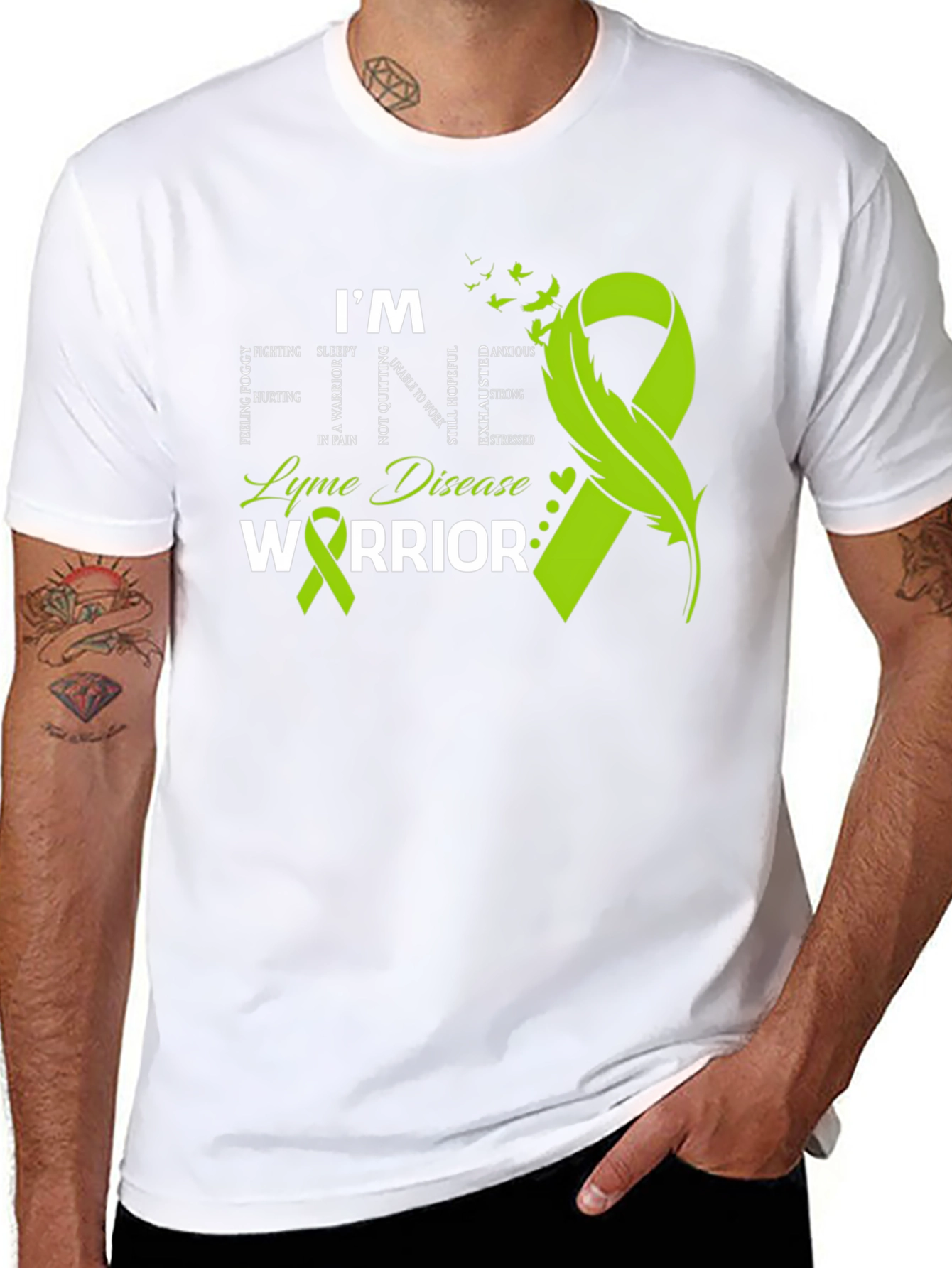 Lyme Disease Warrior T-Shirt - Awareness Ribbon