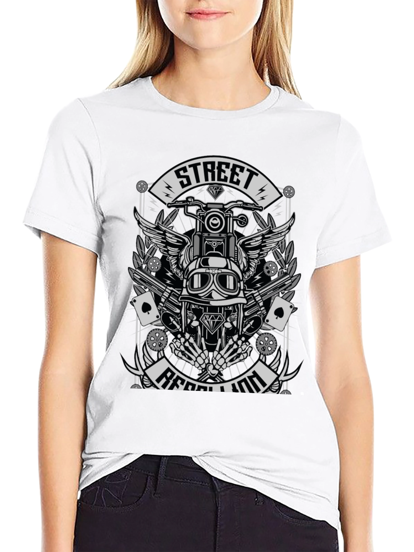 Street Rebellion Graphic Tee - Motorcycle Rider Apparel