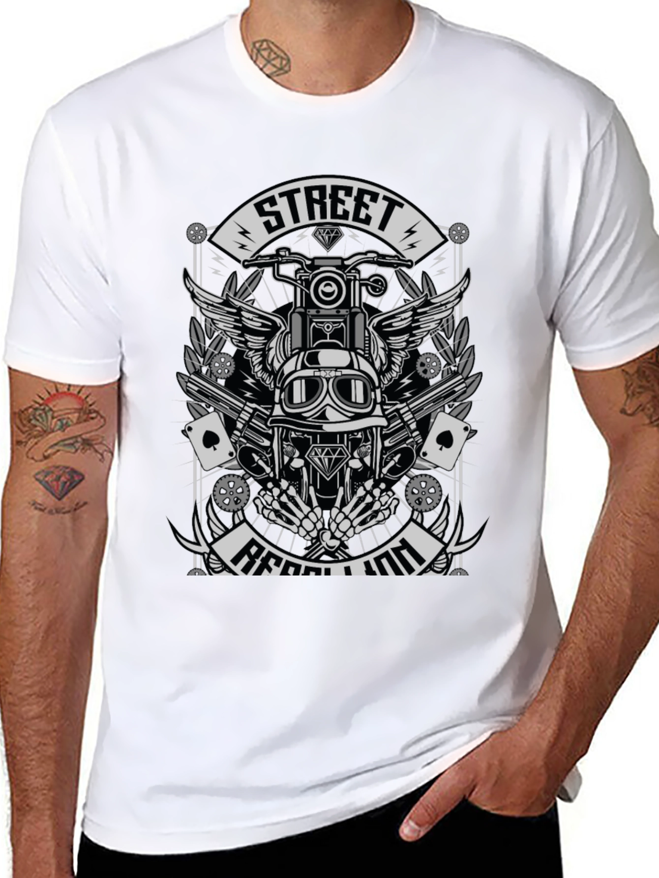 Street Rebellion Graphic Tee - Motorcycle Rider Apparel