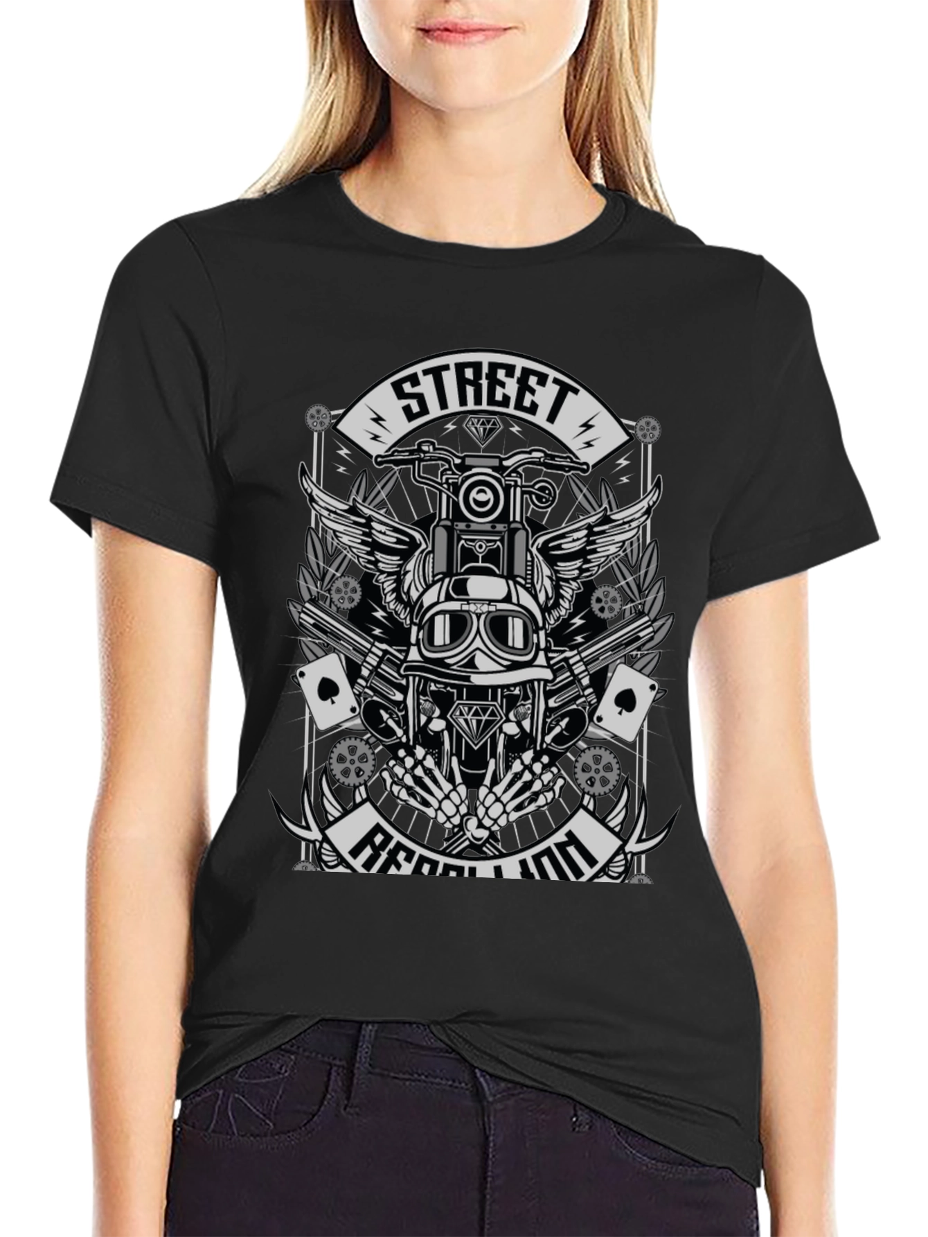 Street Rebellion Graphic Tee - Motorcycle Rider Apparel