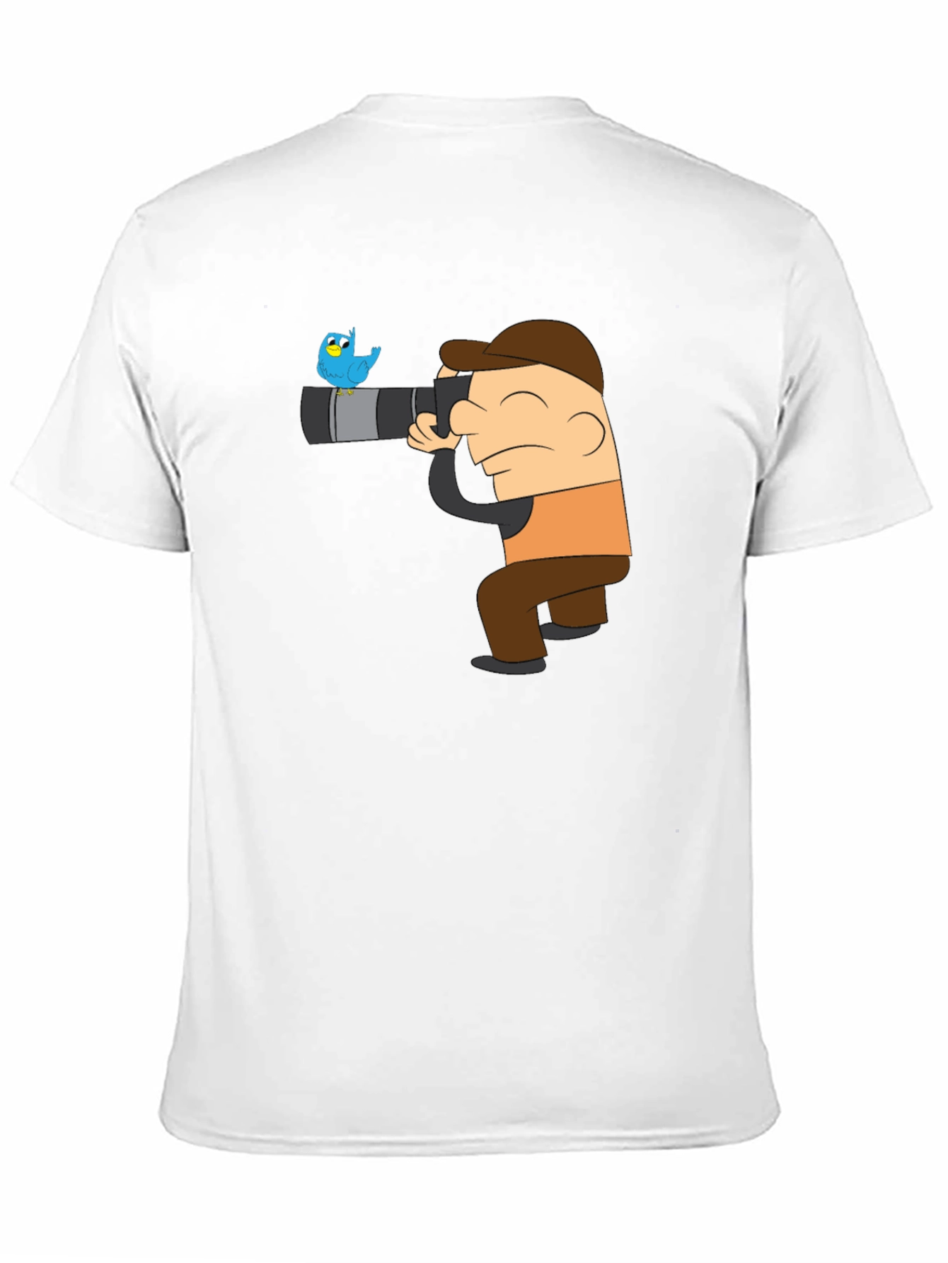 Cartoon Photographer Bird Watching T-Shirt