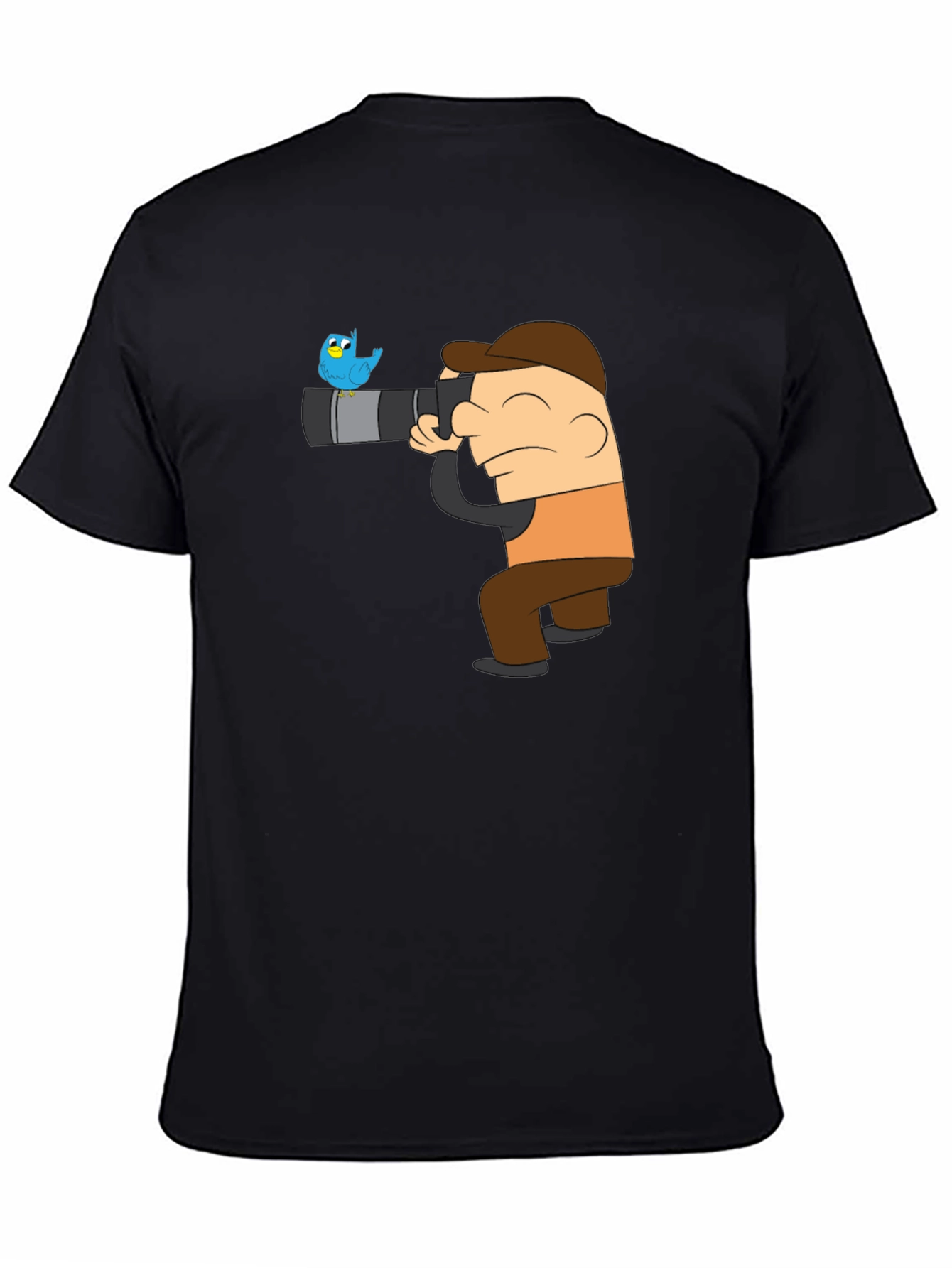 Cartoon Photographer Bird Watching T-Shirt