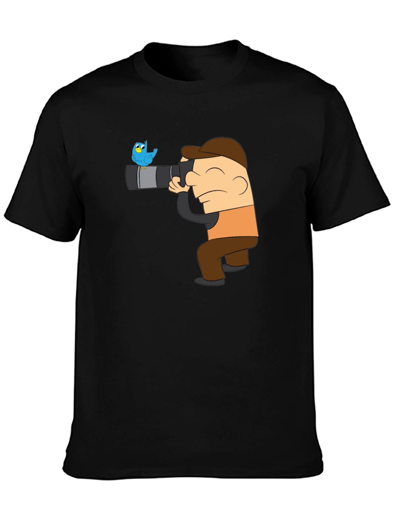 Cartoon Photographer Bird Watching T-Shirt
