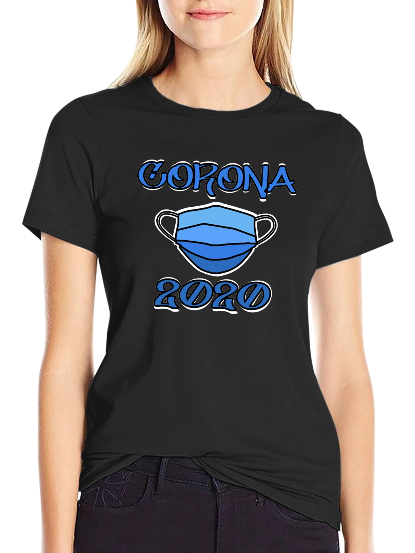 Corona 2020 Face Mask Graphic T-Shirt