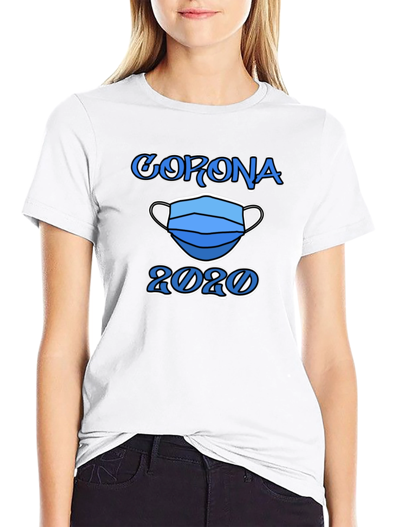 Corona 2020 Face Mask Graphic T-Shirt