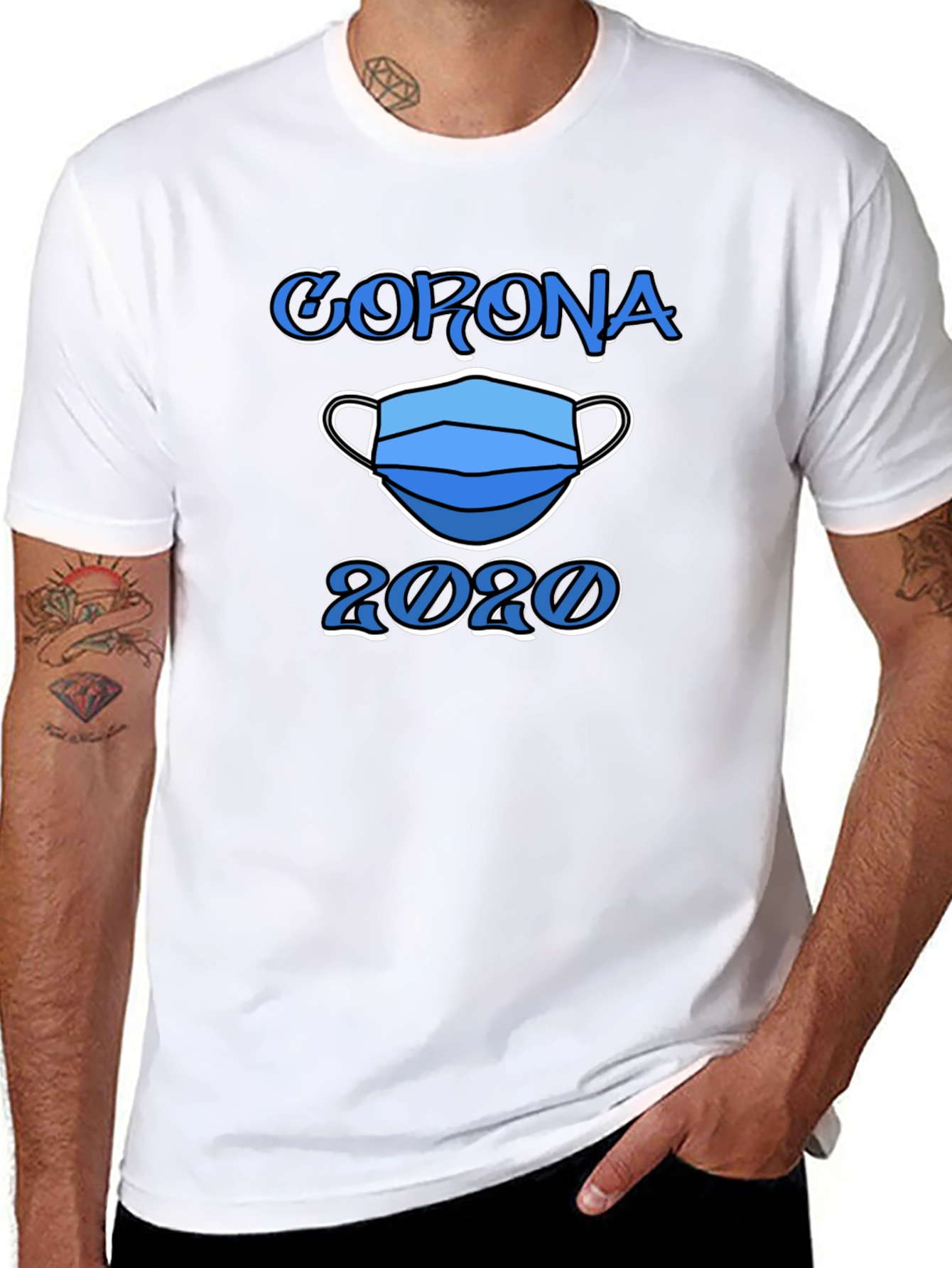 Corona 2020 Face Mask Graphic T-Shirt