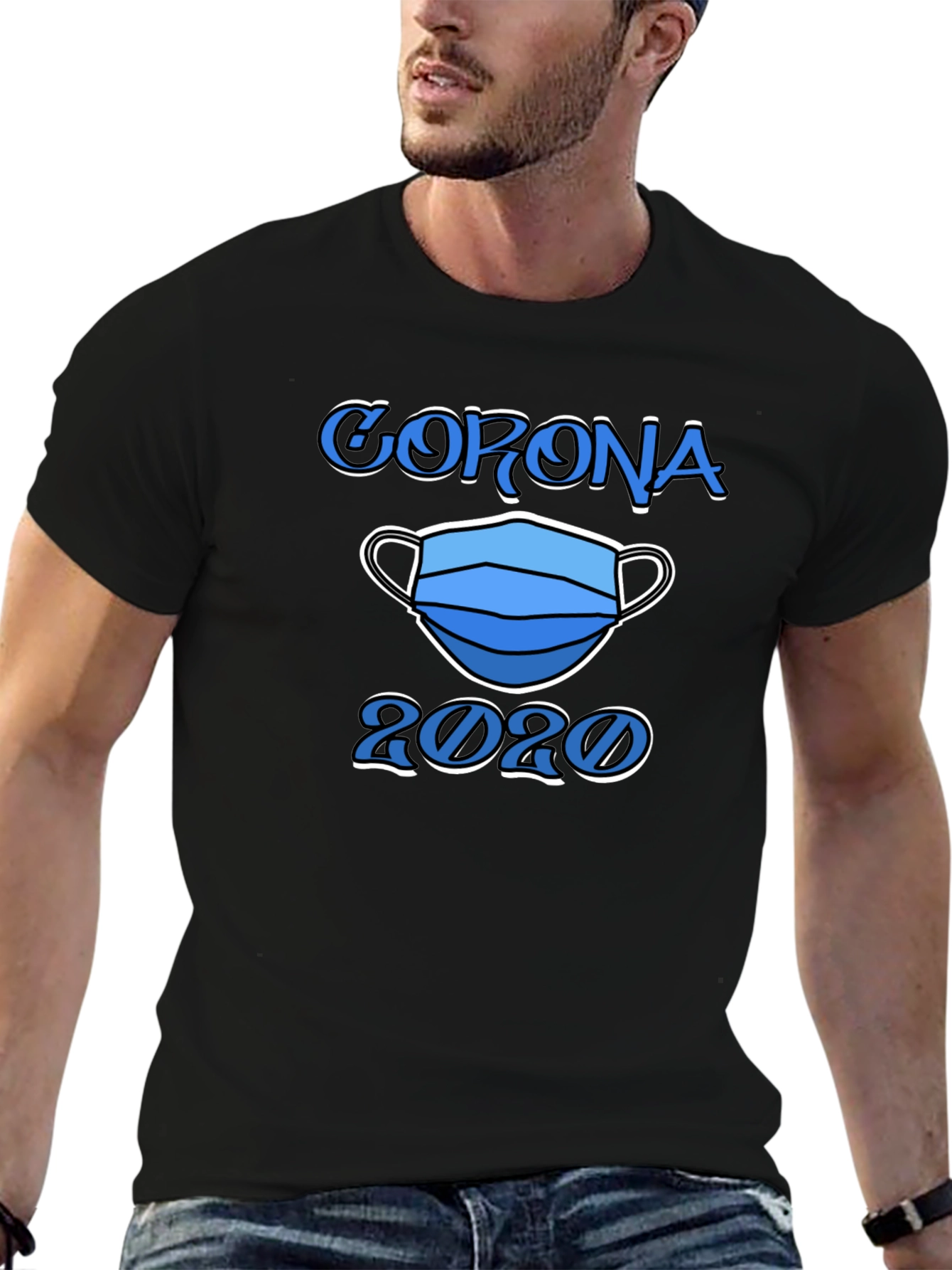 Corona 2020 Face Mask Graphic T-Shirt