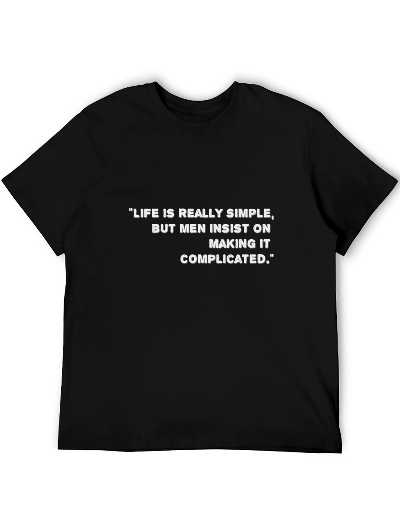 Life is Simple Mens Graphic Tee - Black
