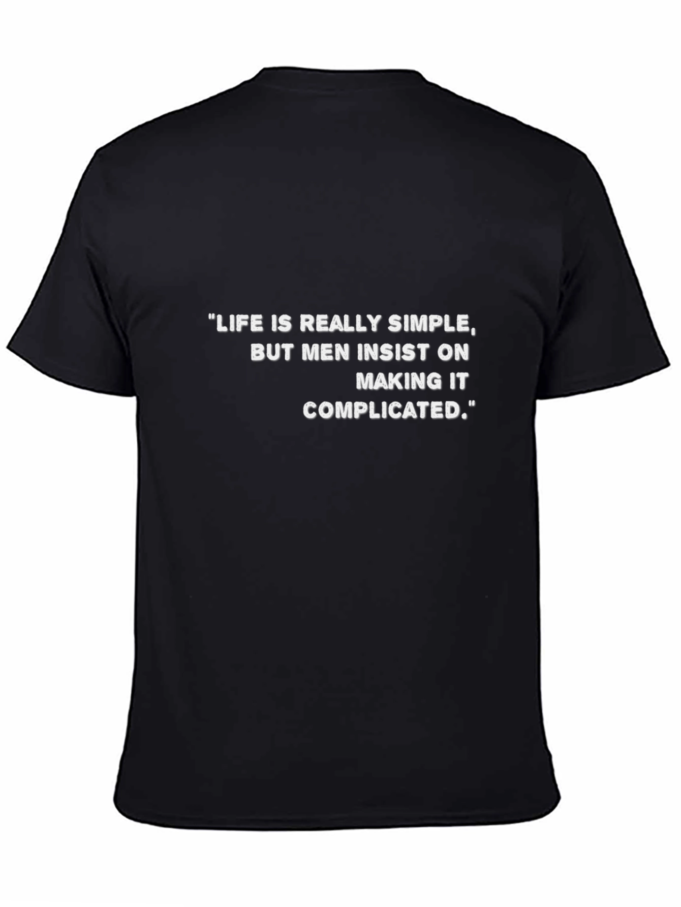 Life is Simple Mens Graphic Tee - Black