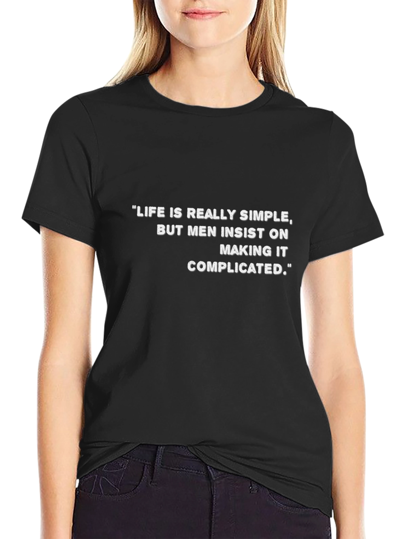 Life is Simple Mens Graphic Tee - Black