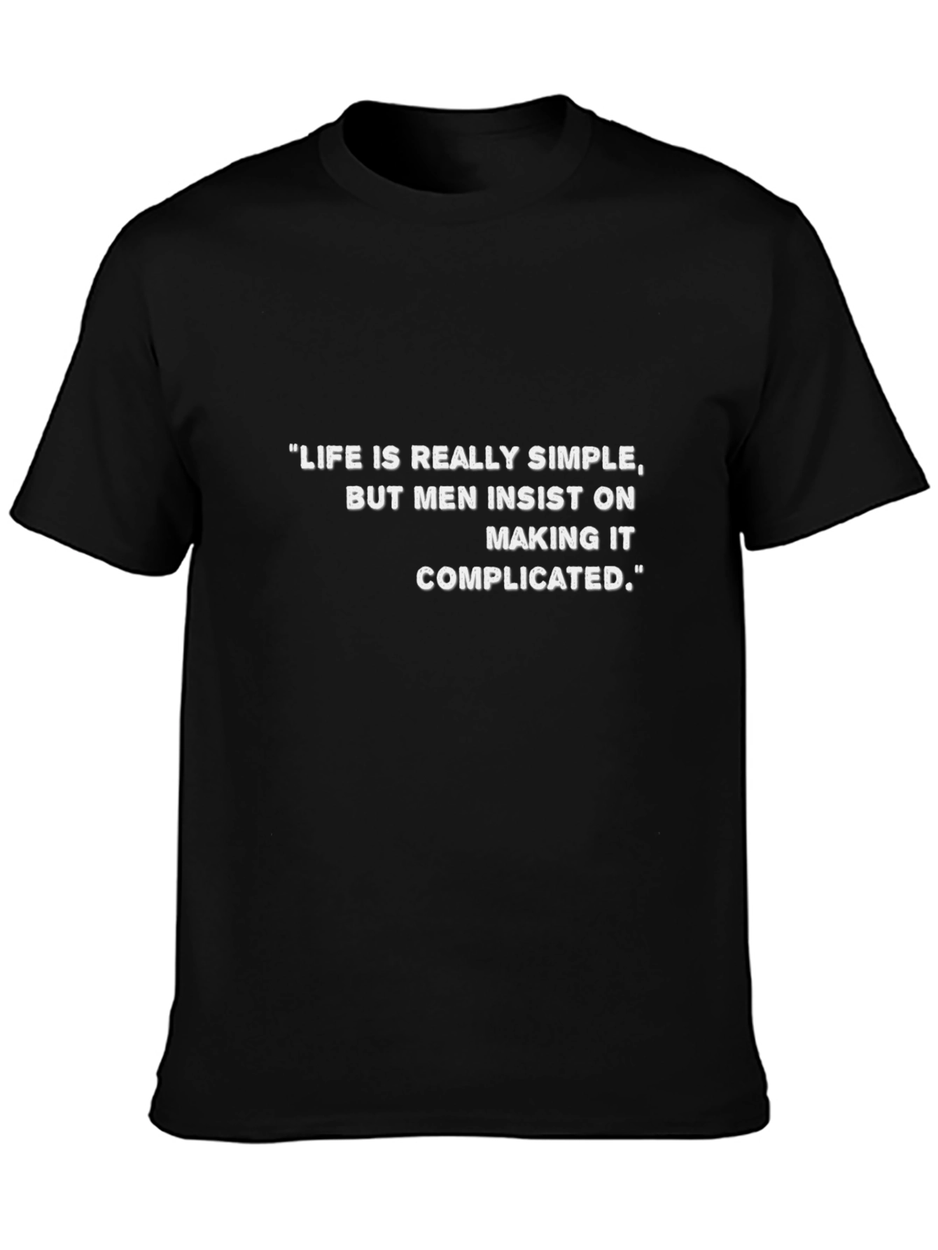 Life is Simple Mens Graphic Tee - Black