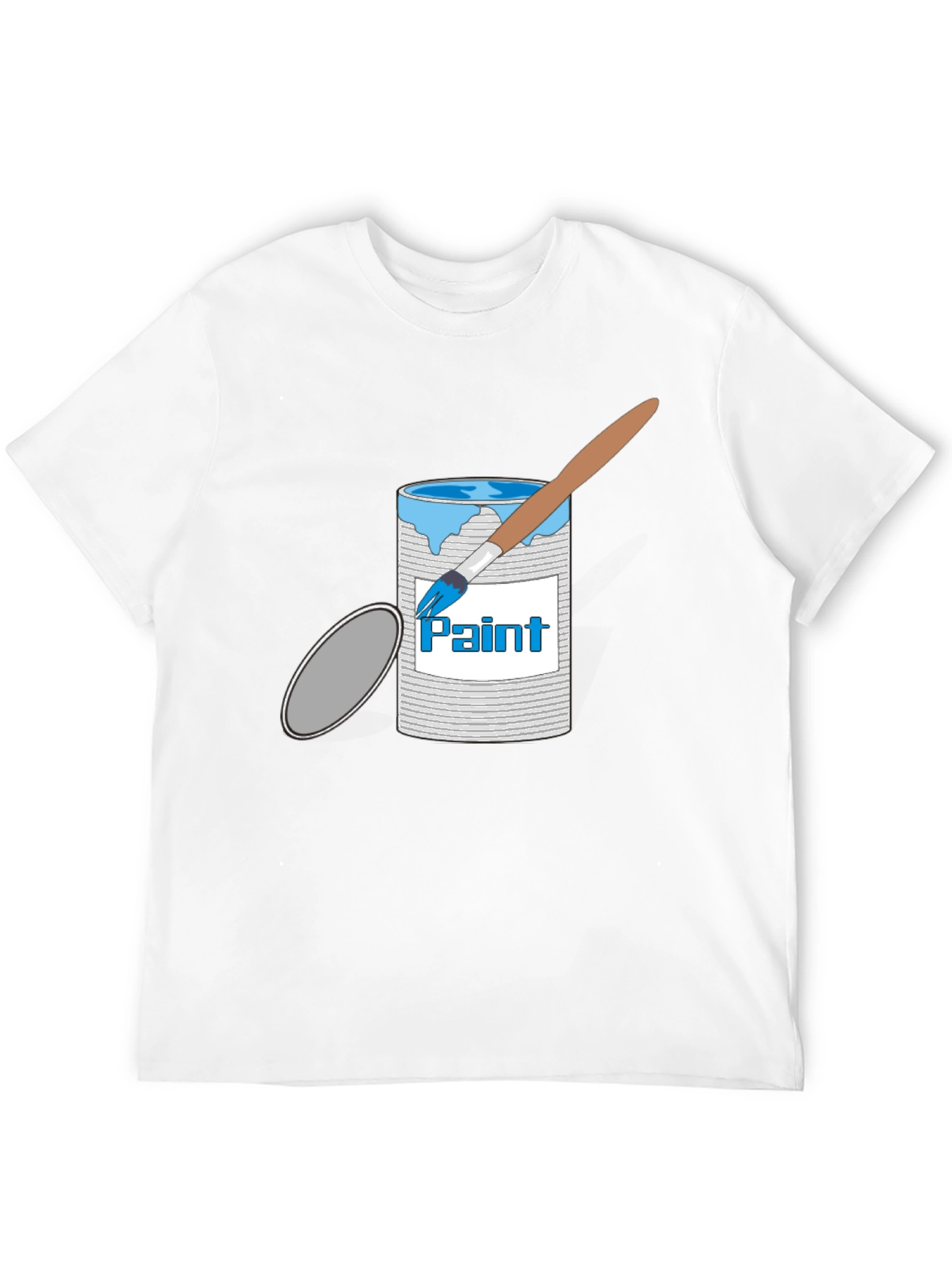Paint Can & Brush Graphic T-Shirt - Black