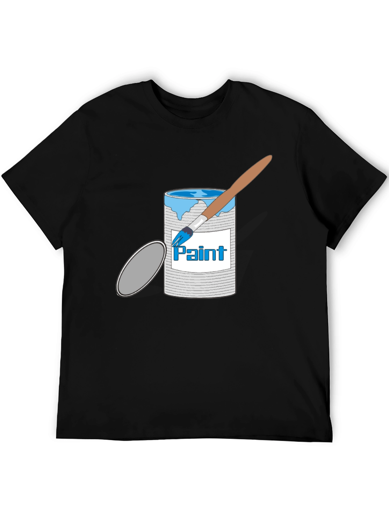 Paint Can & Brush Graphic T-Shirt - Black