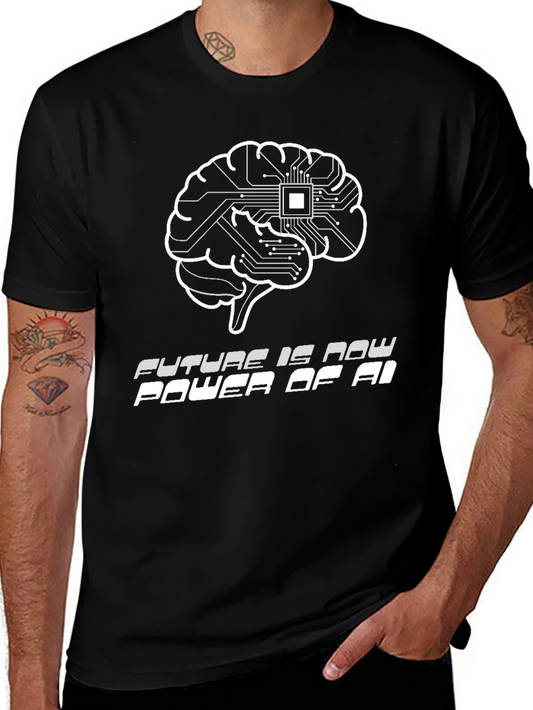 AI Brain Power T-Shirt - Future is Now