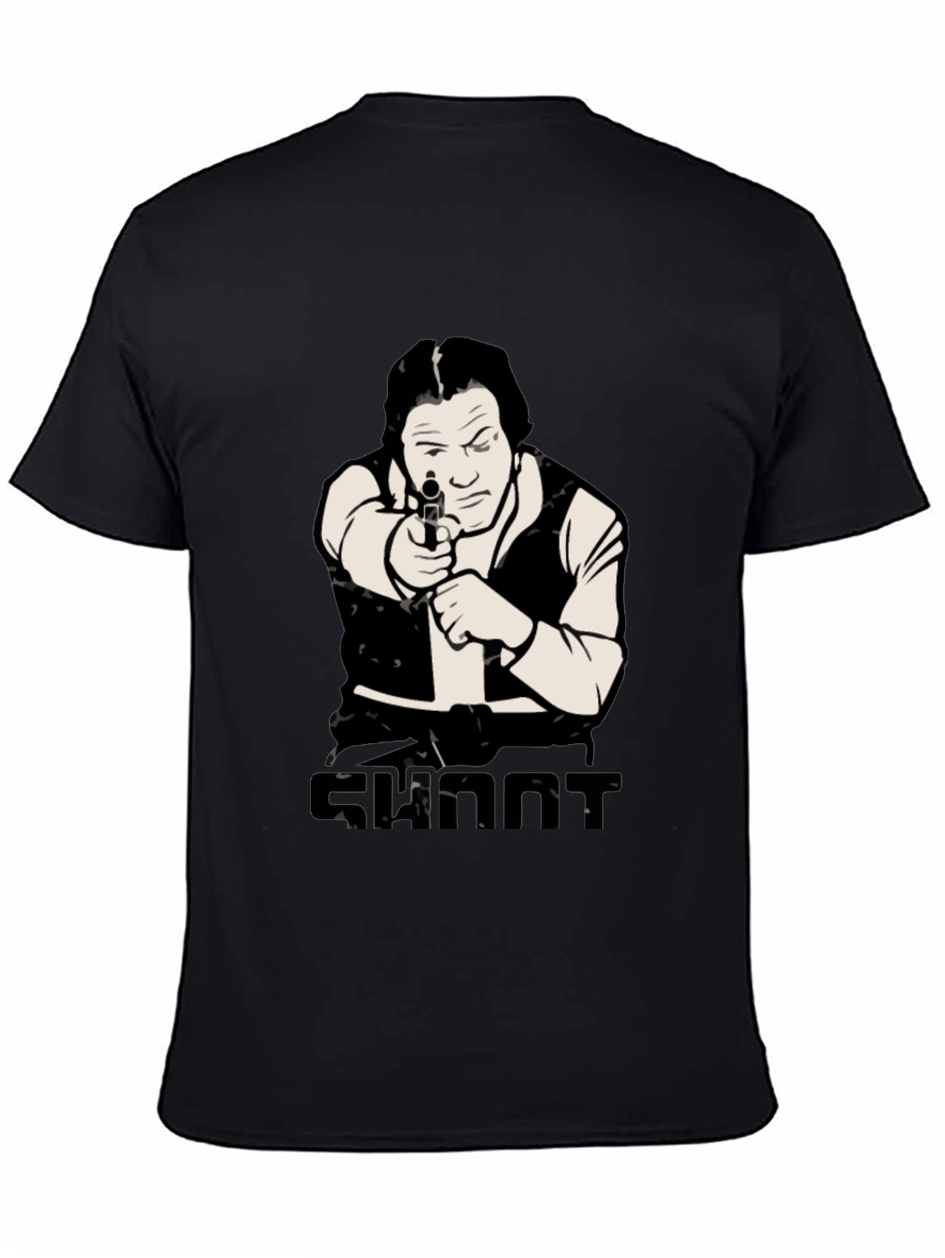 Han Solo Shoot T-Shirt - Black Cotton Blend