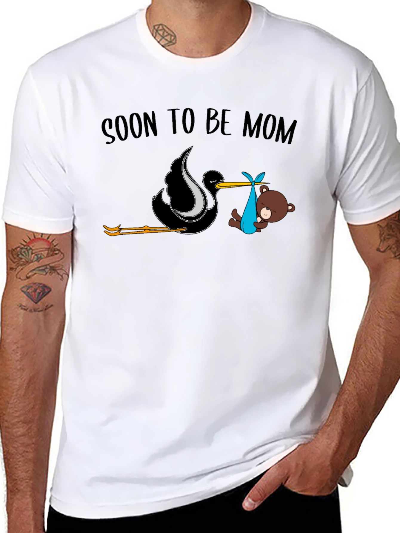 Soon To Be Mom Stork Unisex T-Shirt