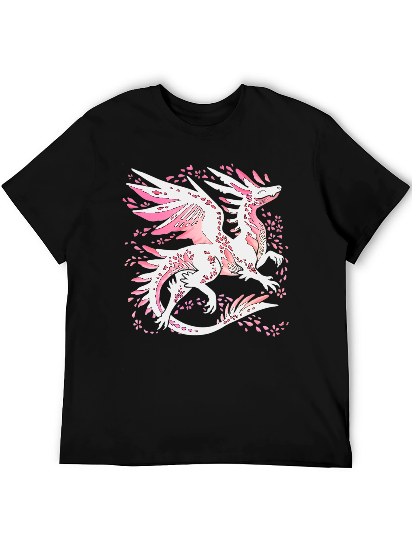 Dragon Cherry Blossom Black T-Shirt