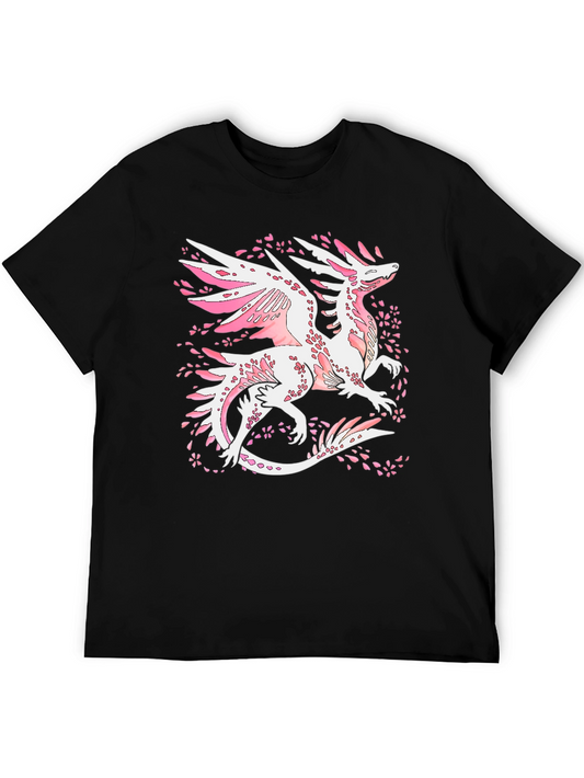 Dragon Cherry Blossom Black T-Shirt