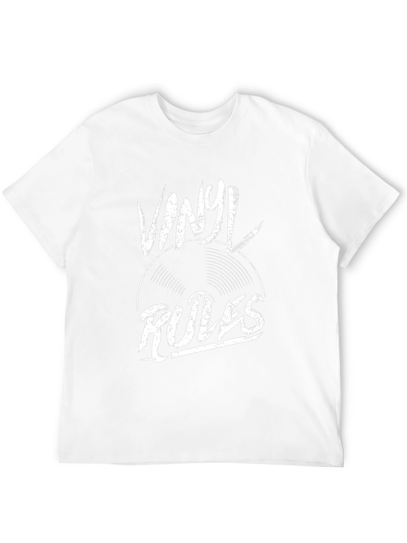 Vinyl Rules Graphic Tee - Black Cotton Blend