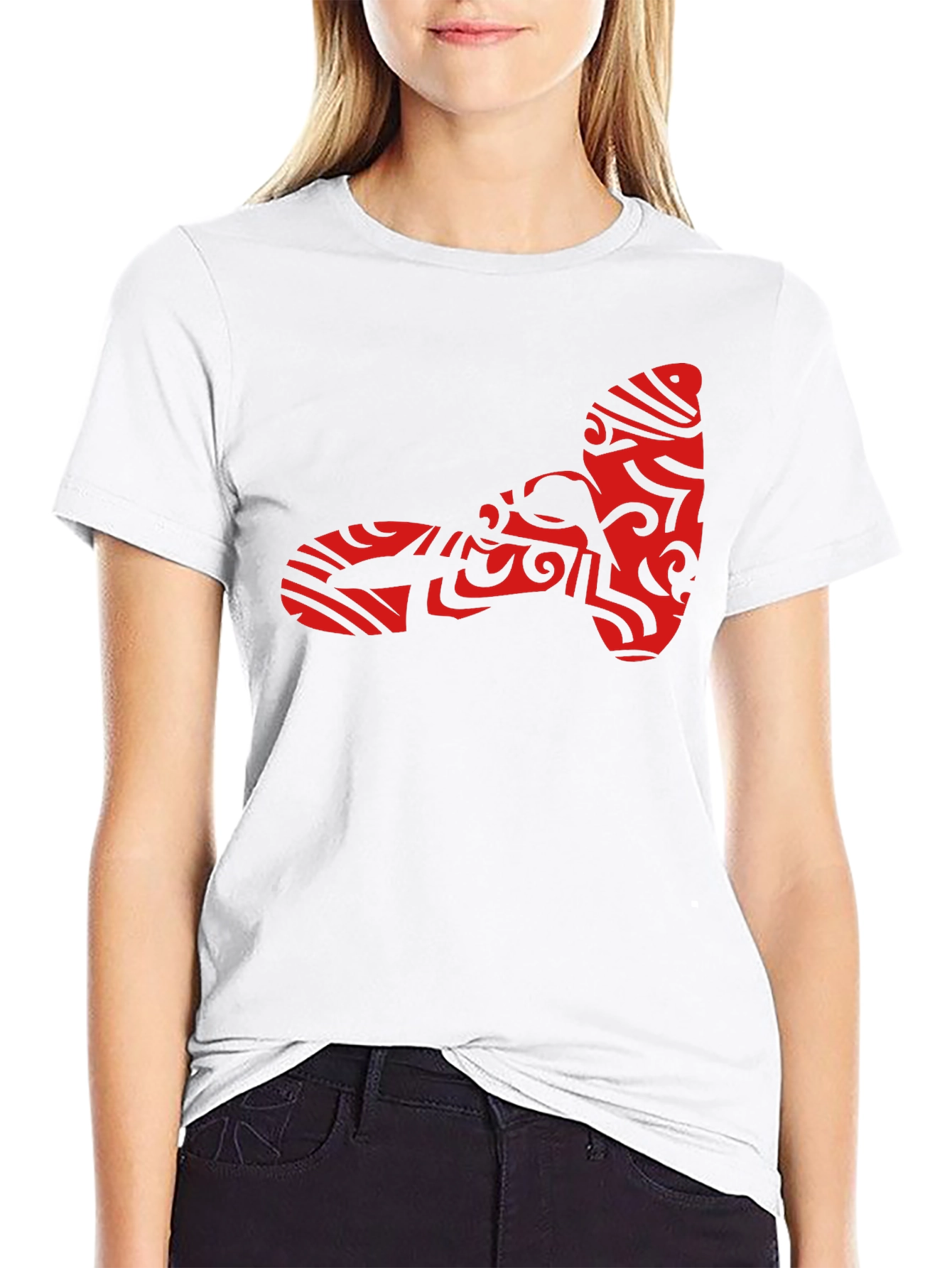 Tribal Tattoo Hammer Graphic Black T-Shirt