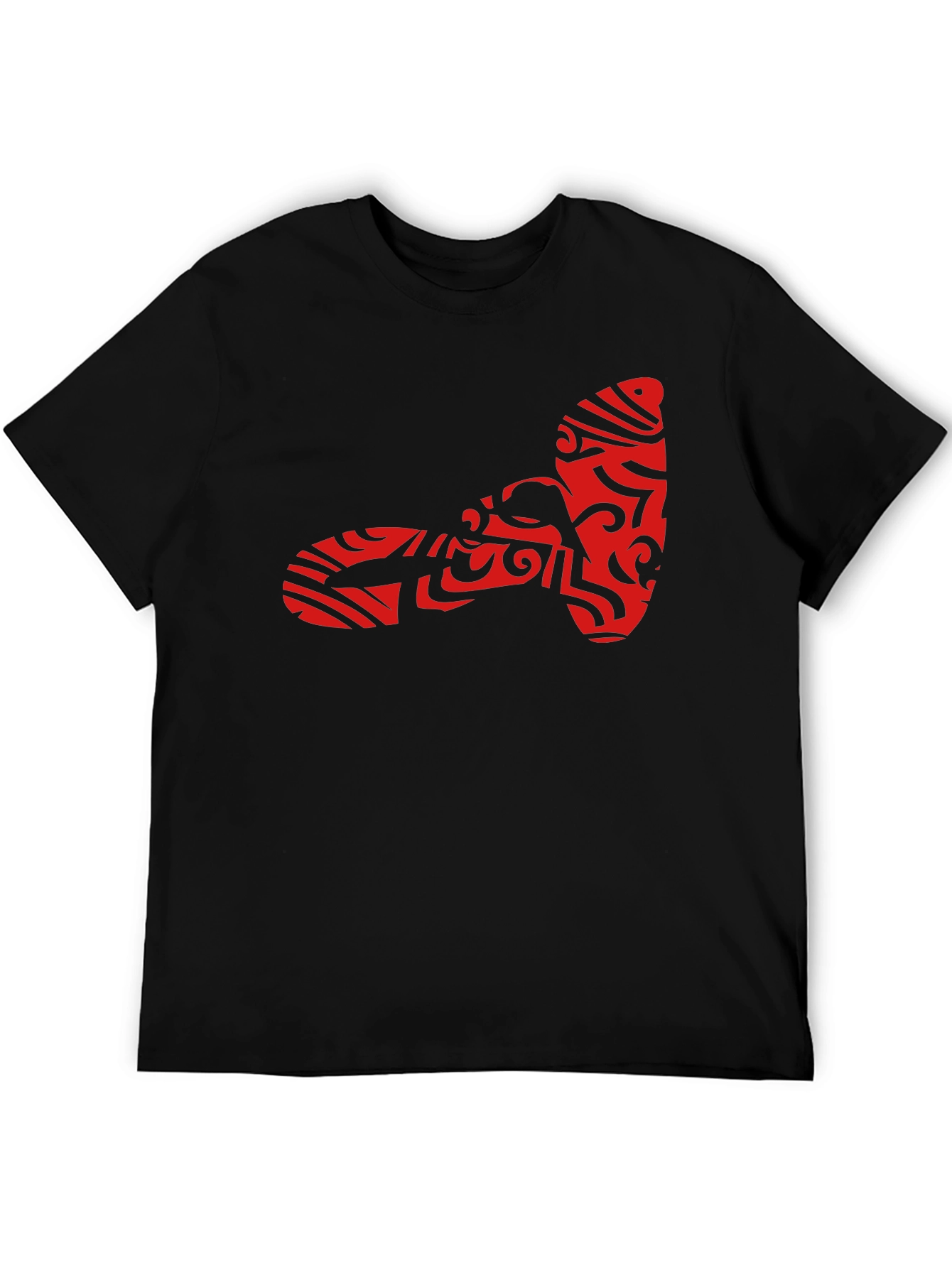 Tribal Tattoo Hammer Graphic Black T-Shirt