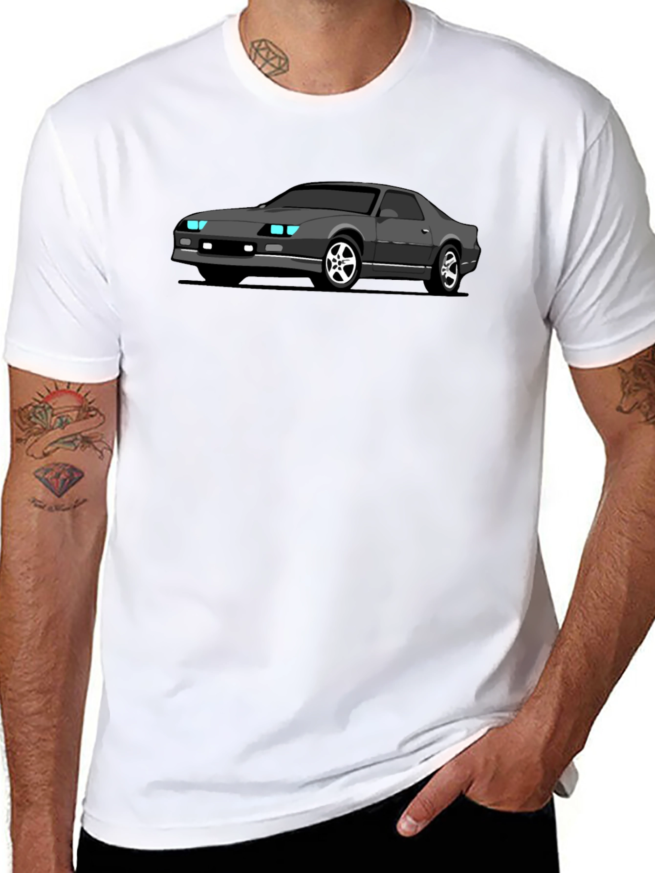 Retro Car Graphic Tee - Black