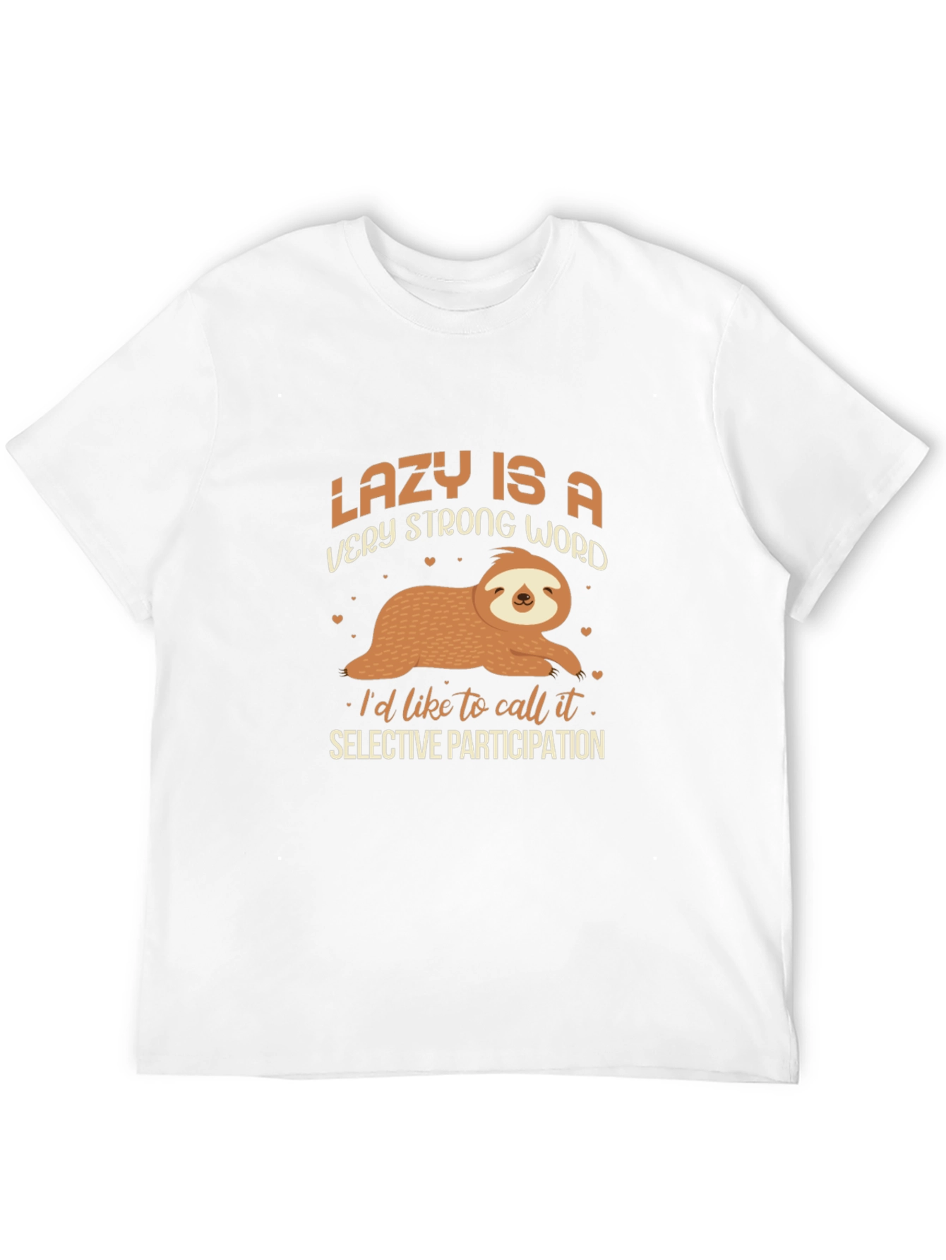 Lazy Sloth Graphic T-Shirt - Selective Participation