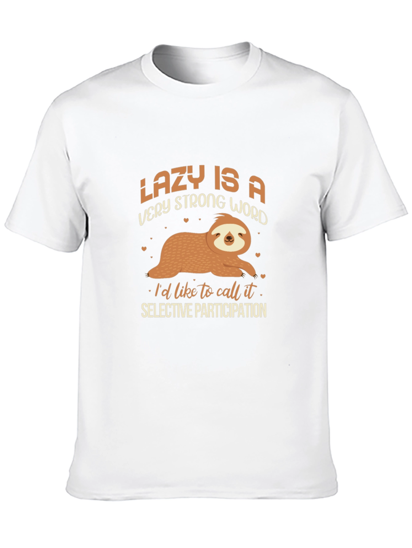 Lazy Sloth Graphic T-Shirt - Selective Participation