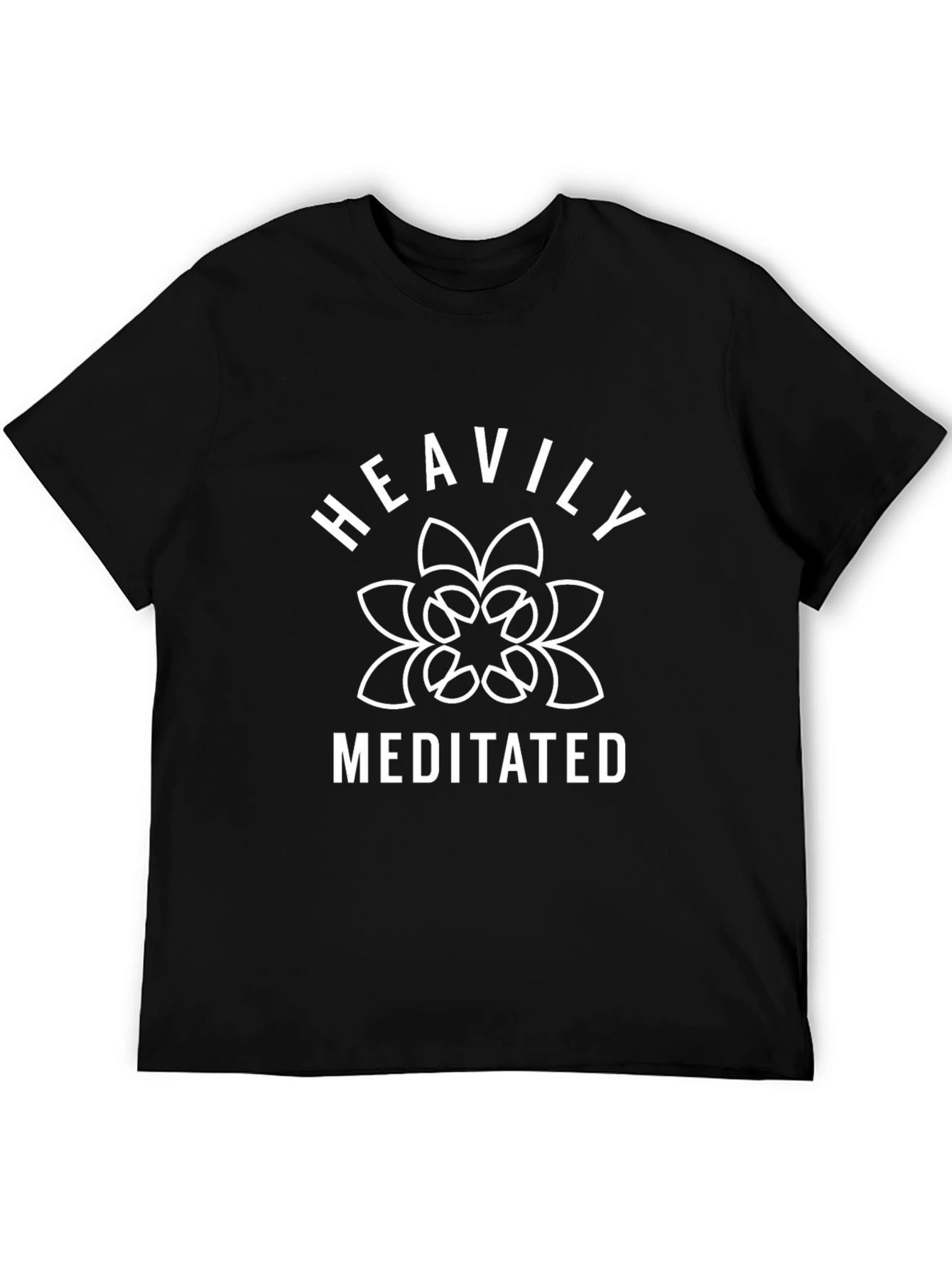 Heavily Meditated Black Graphic T-Shirt