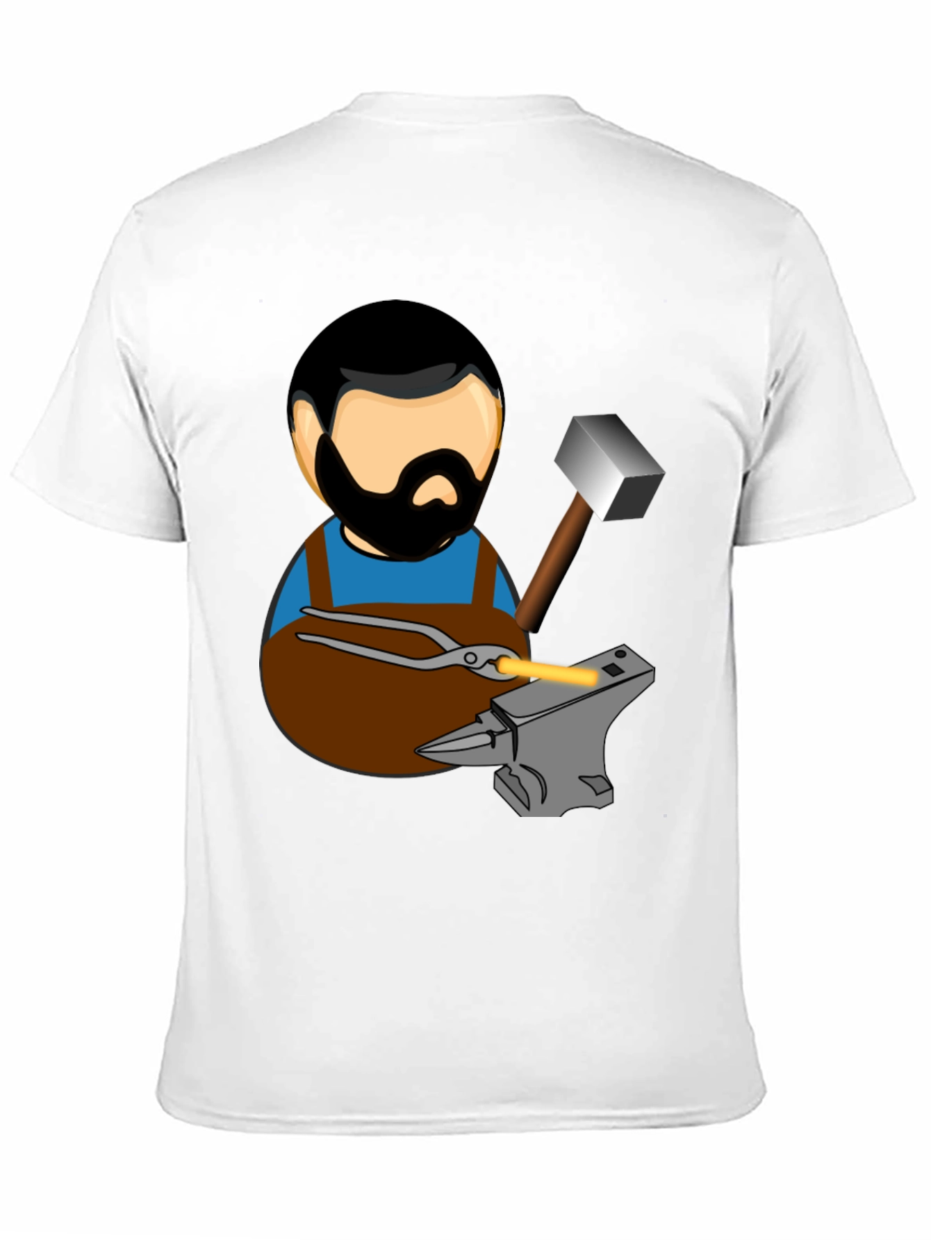 Blacksmith T-Shirt Cartoon Anvil Hammer Forge