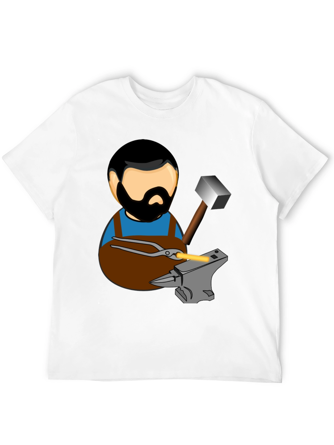 Blacksmith T-Shirt Cartoon Anvil Hammer Forge