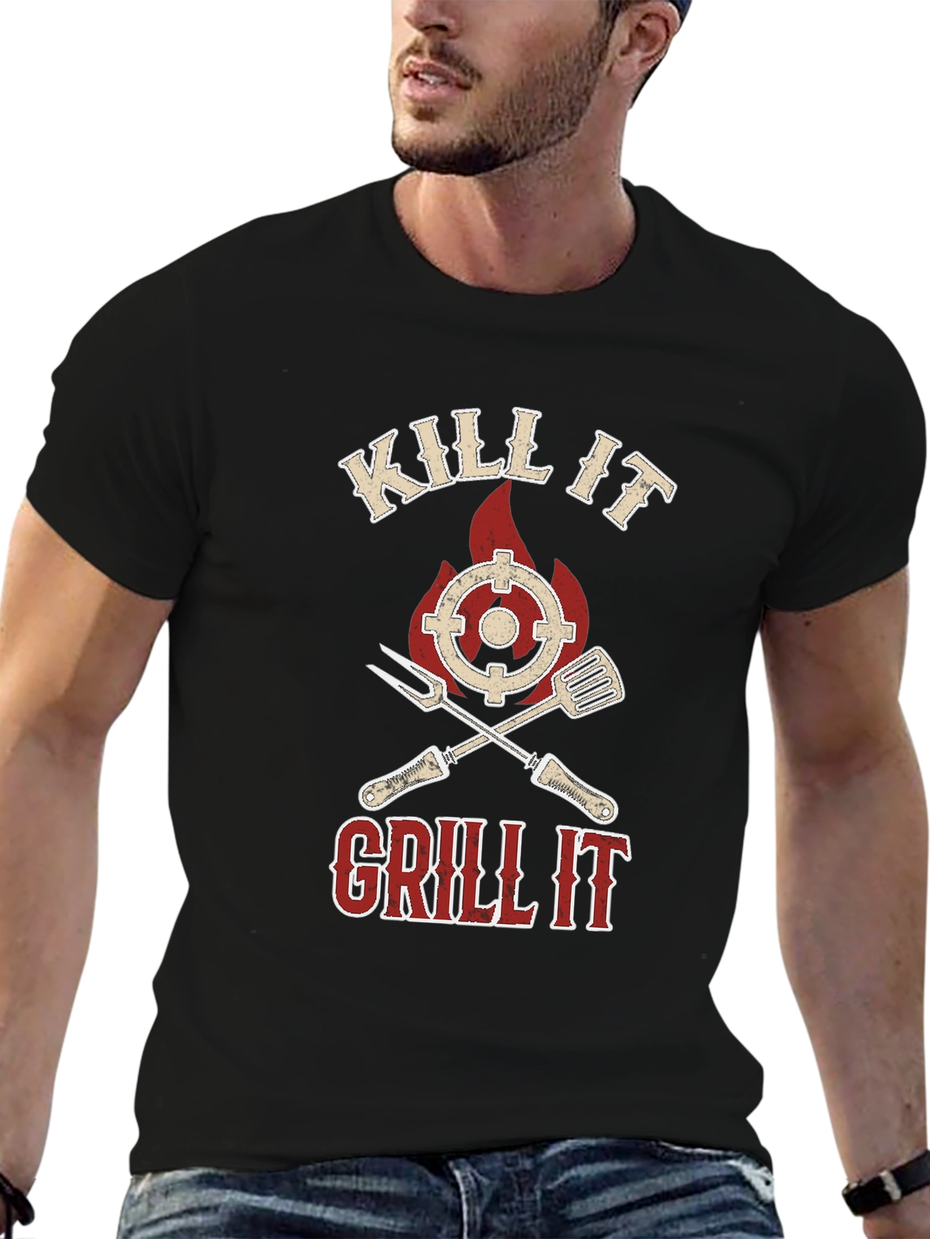 Kill It Grill It T-Shirt BBQ Summer Fun