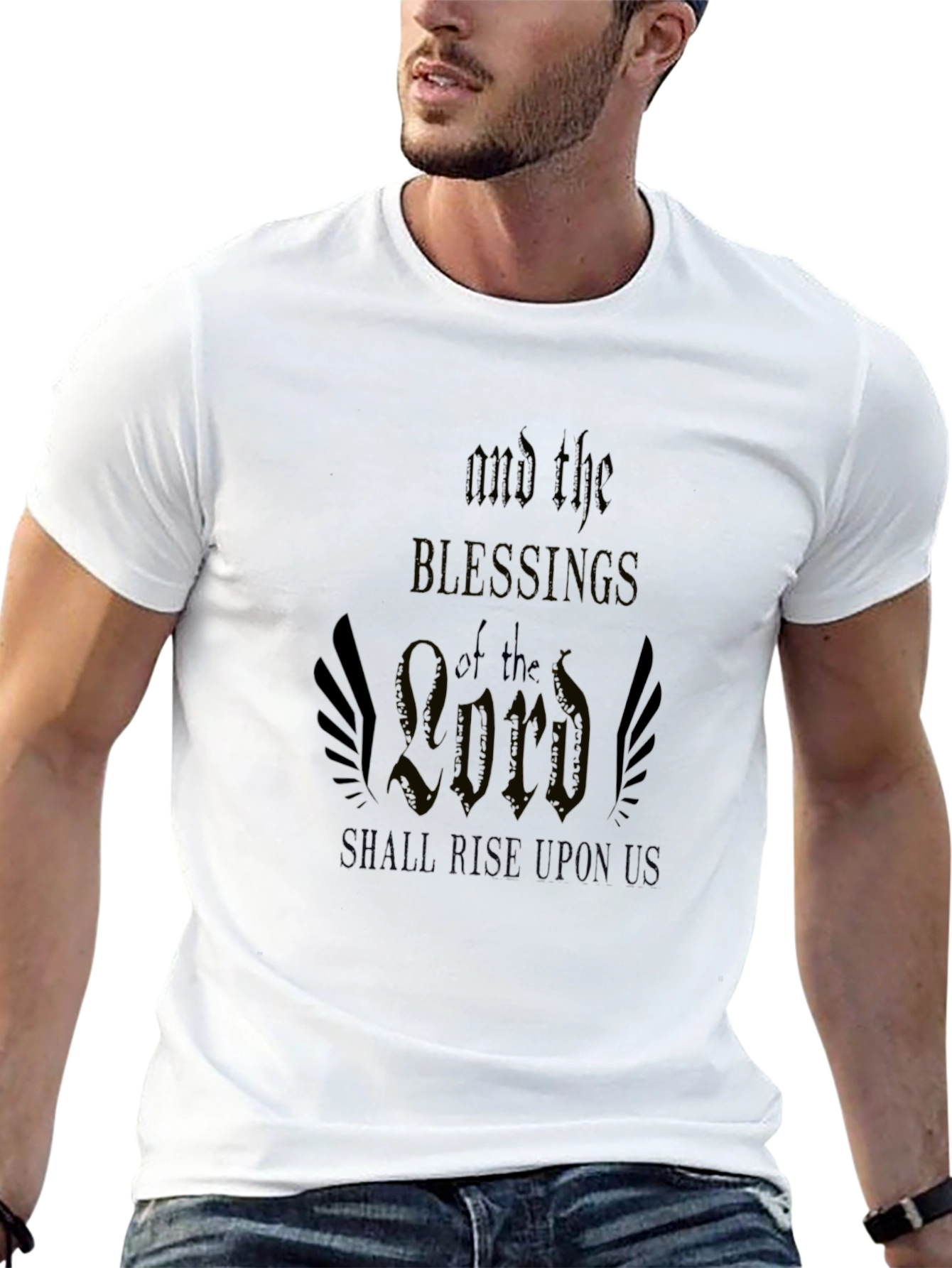 Blessings of the Lord Graphic Tee - Black