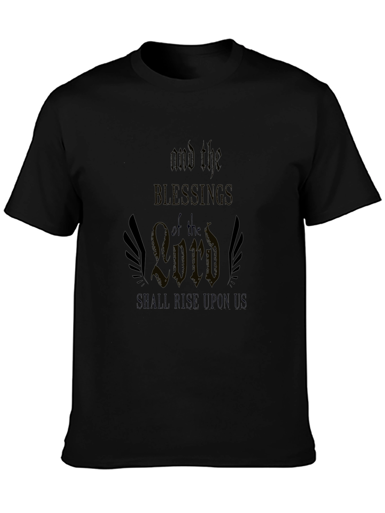 Blessings of the Lord Graphic Tee - Black