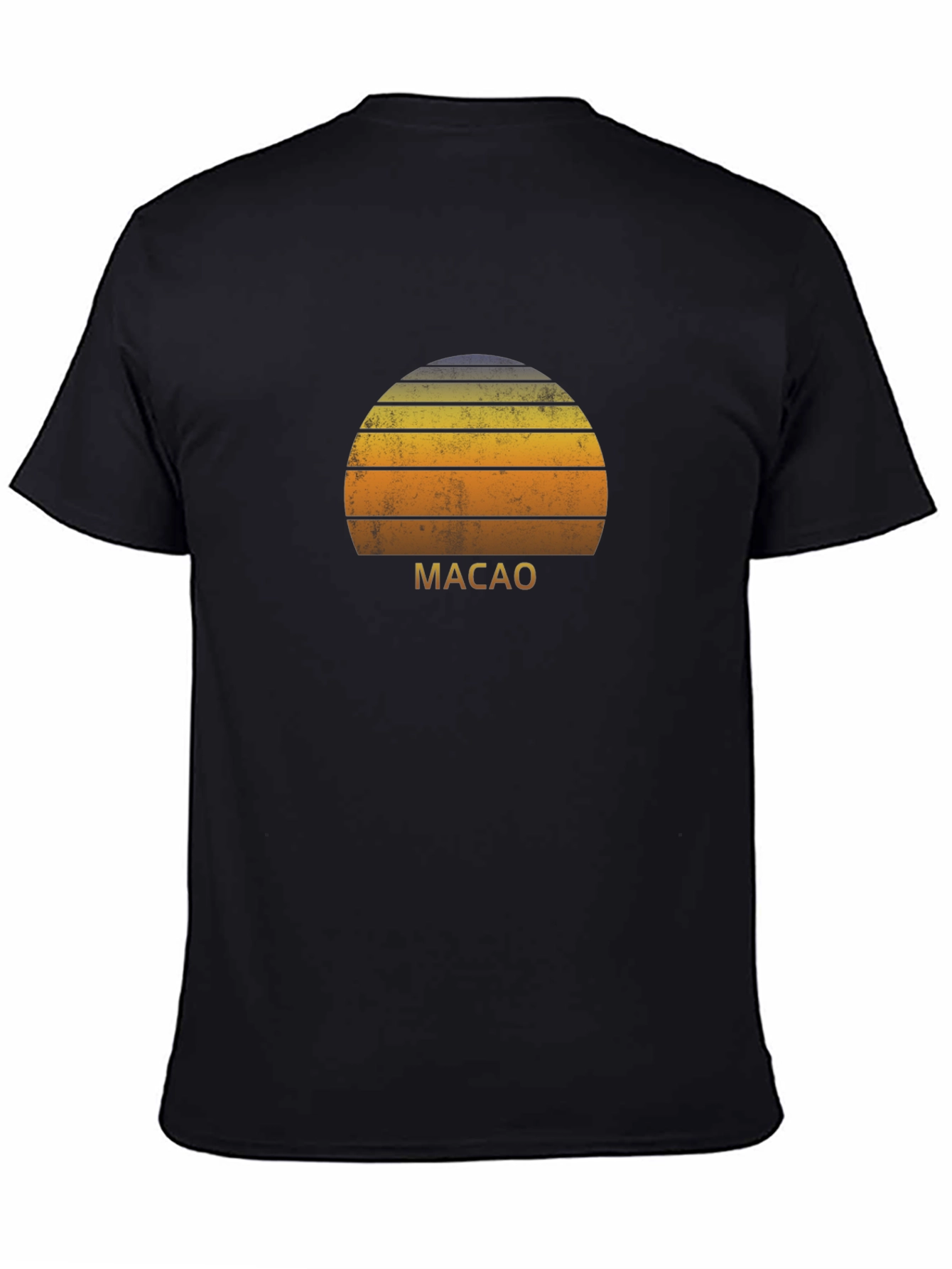 Retro Macau Sunset Graphic T-Shirt