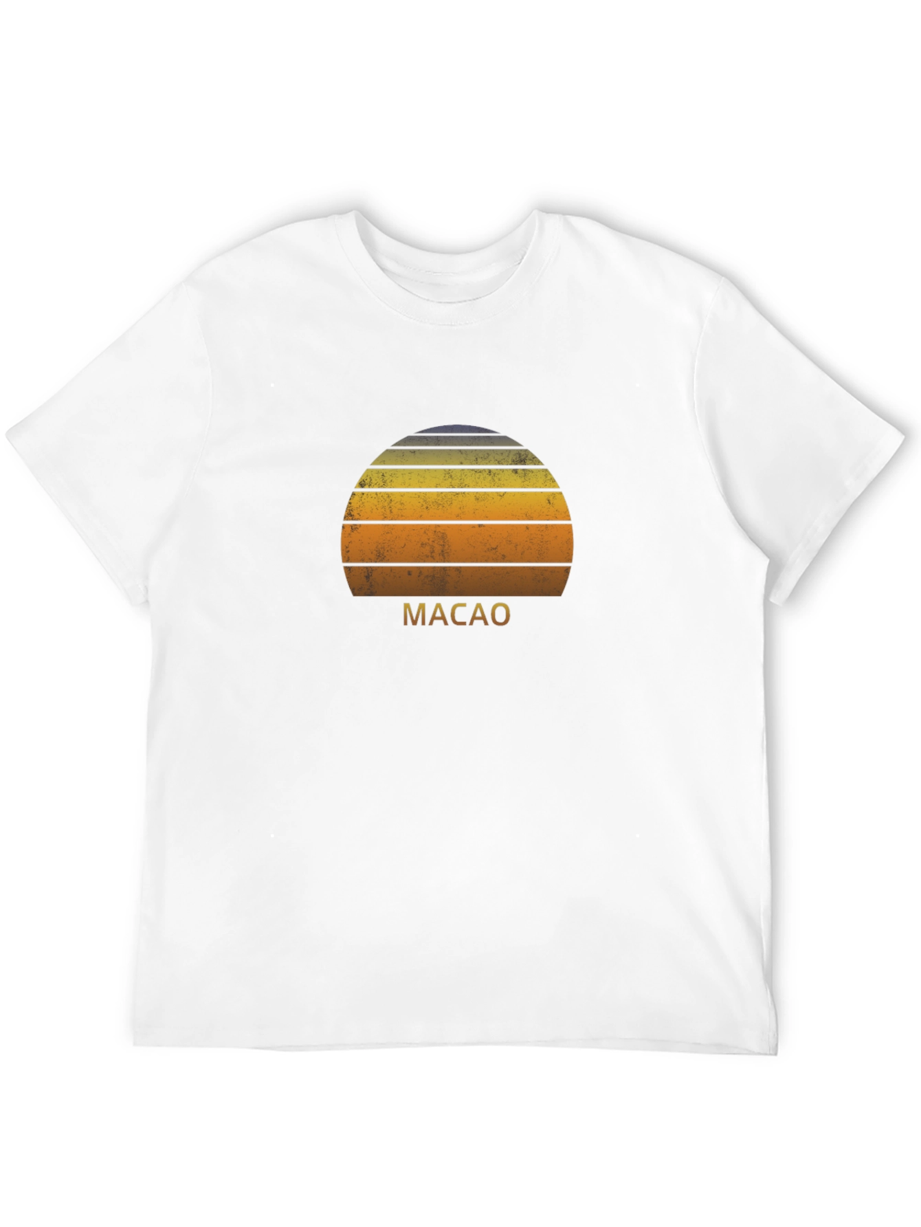 Retro Macau Sunset Graphic T-Shirt