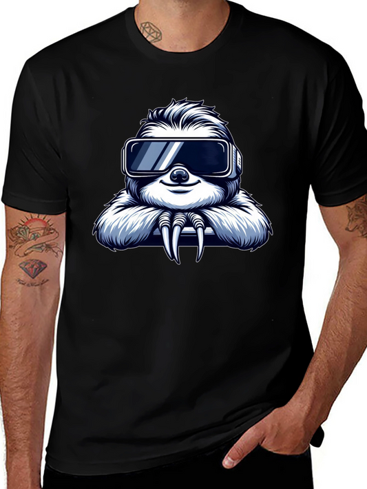 VR Sloth Graphic Tee - Cool Gamer Shirt