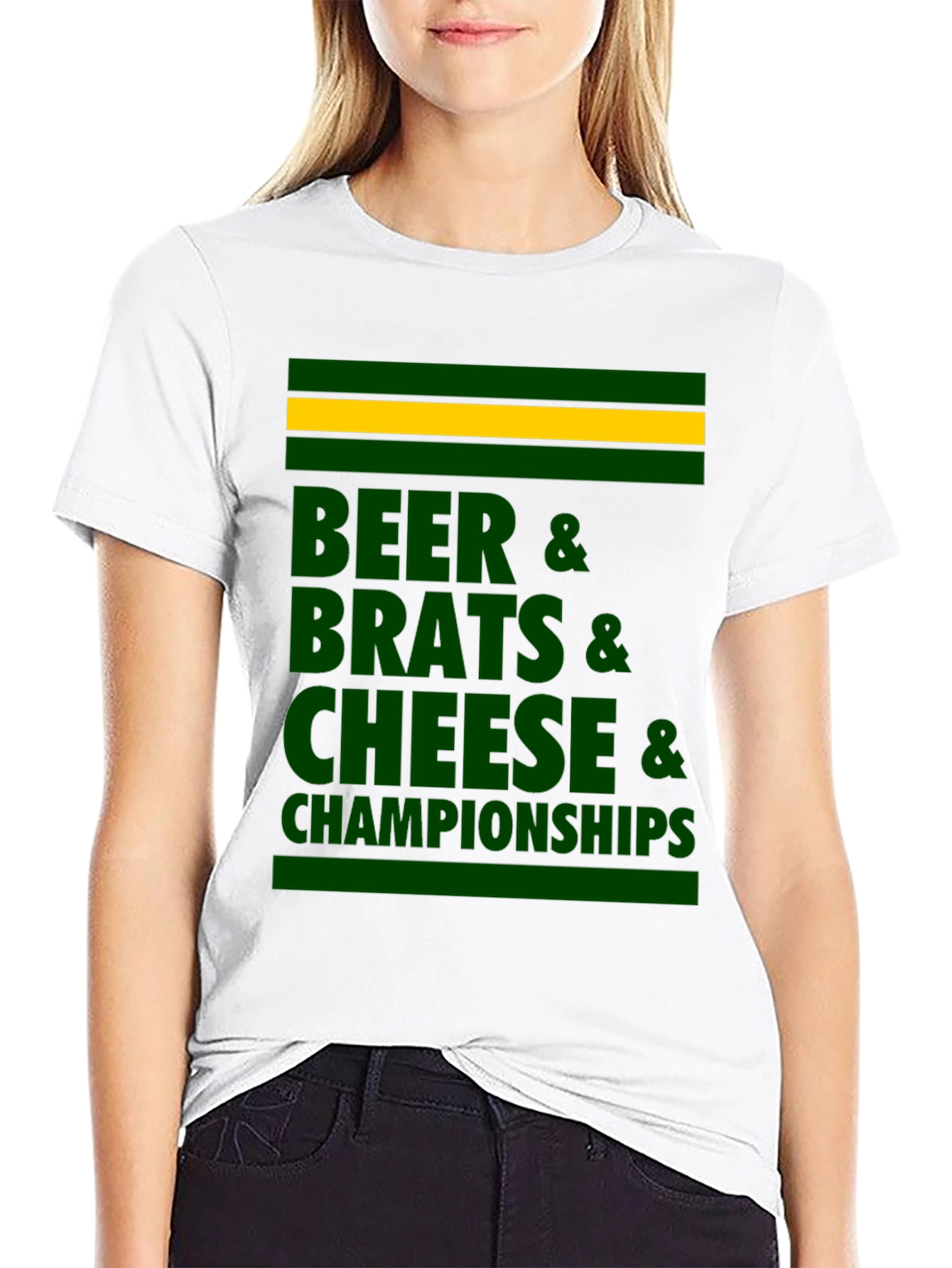 Beer Brats Cheese Championships Graphic T-Shirt